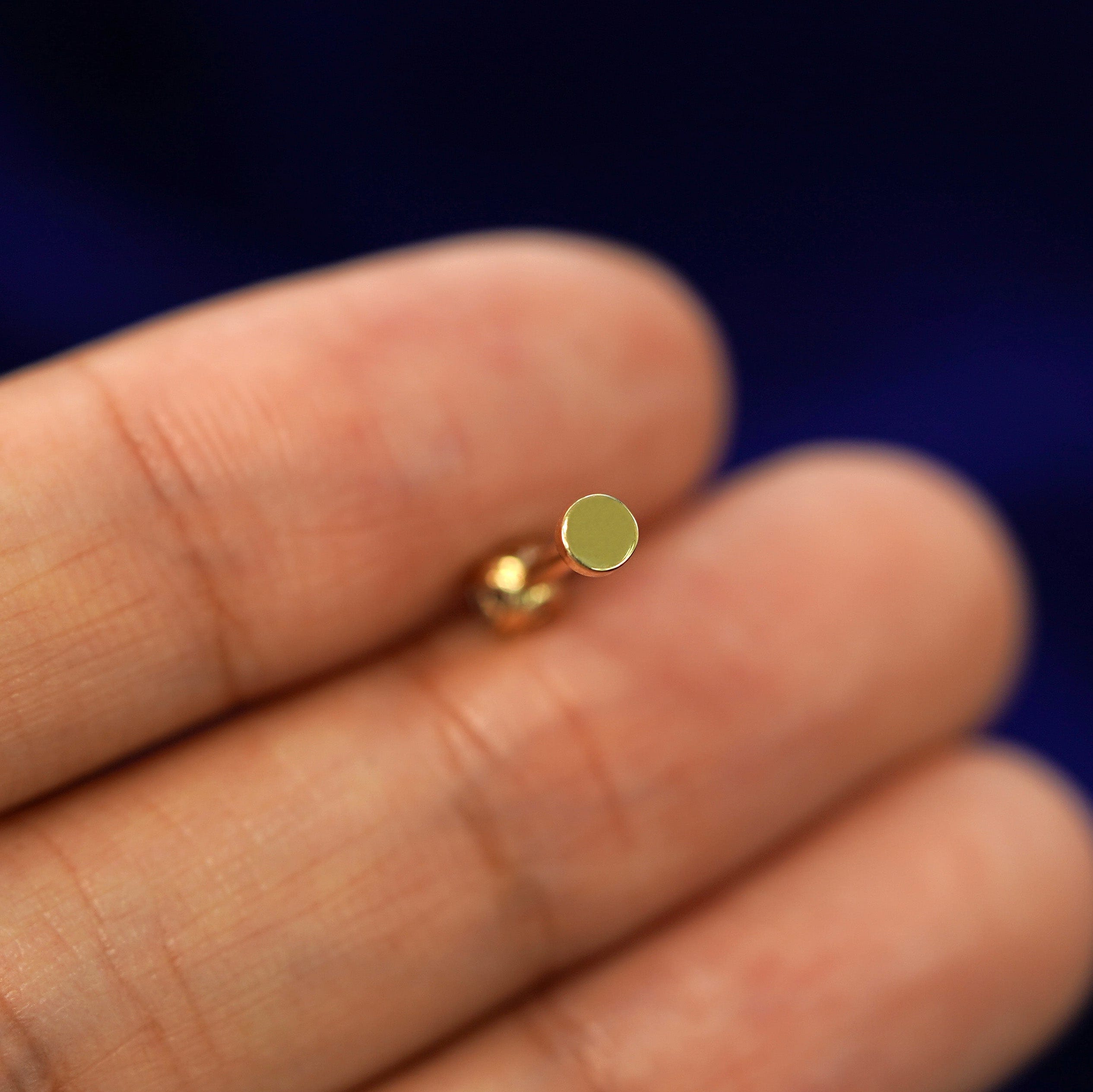 Automic Gold Studio Natural Diamond Flatback Piercing