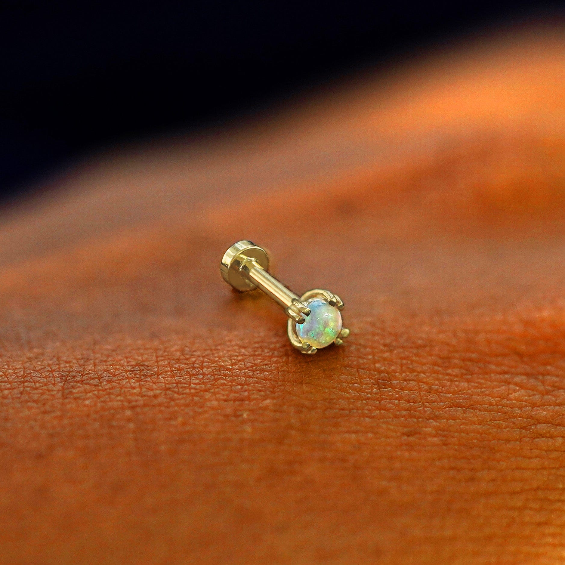 Automic Gold Studio Opal Flatback Piercing