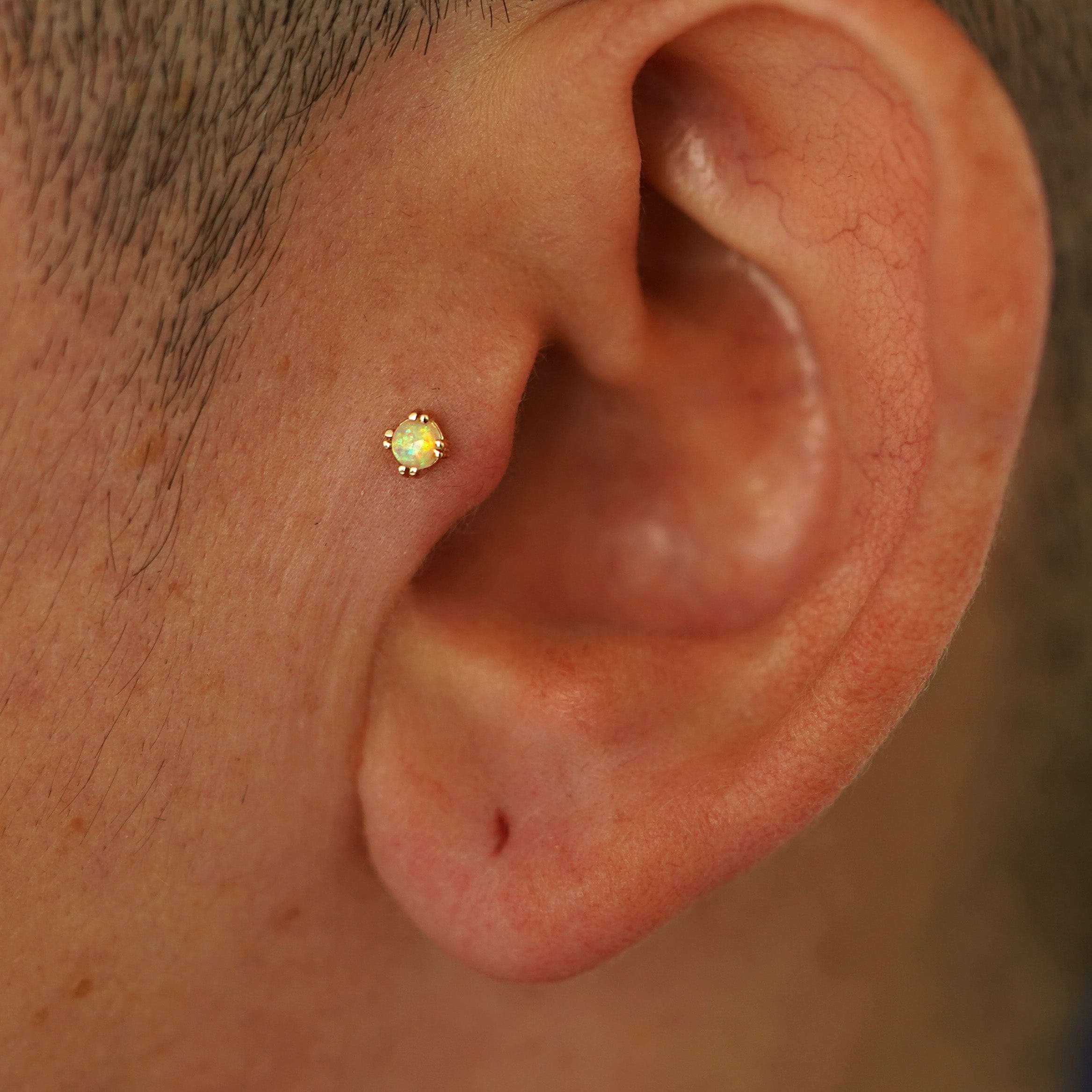 Automic Gold Studio Opal Flatback Piercing