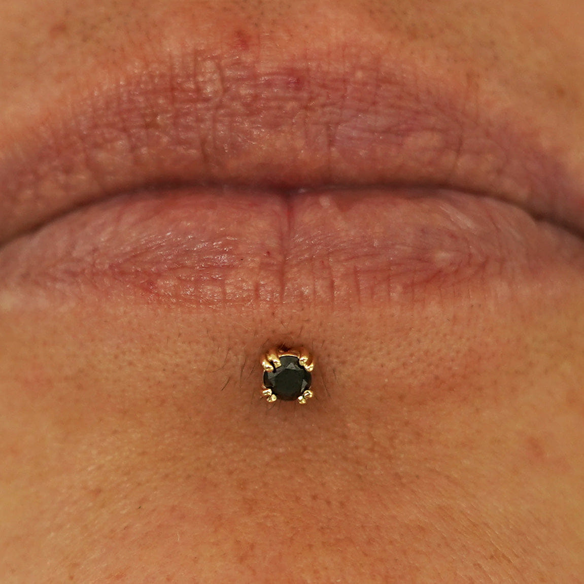 Automic Gold Studio Black Diamond Flatback Piercing