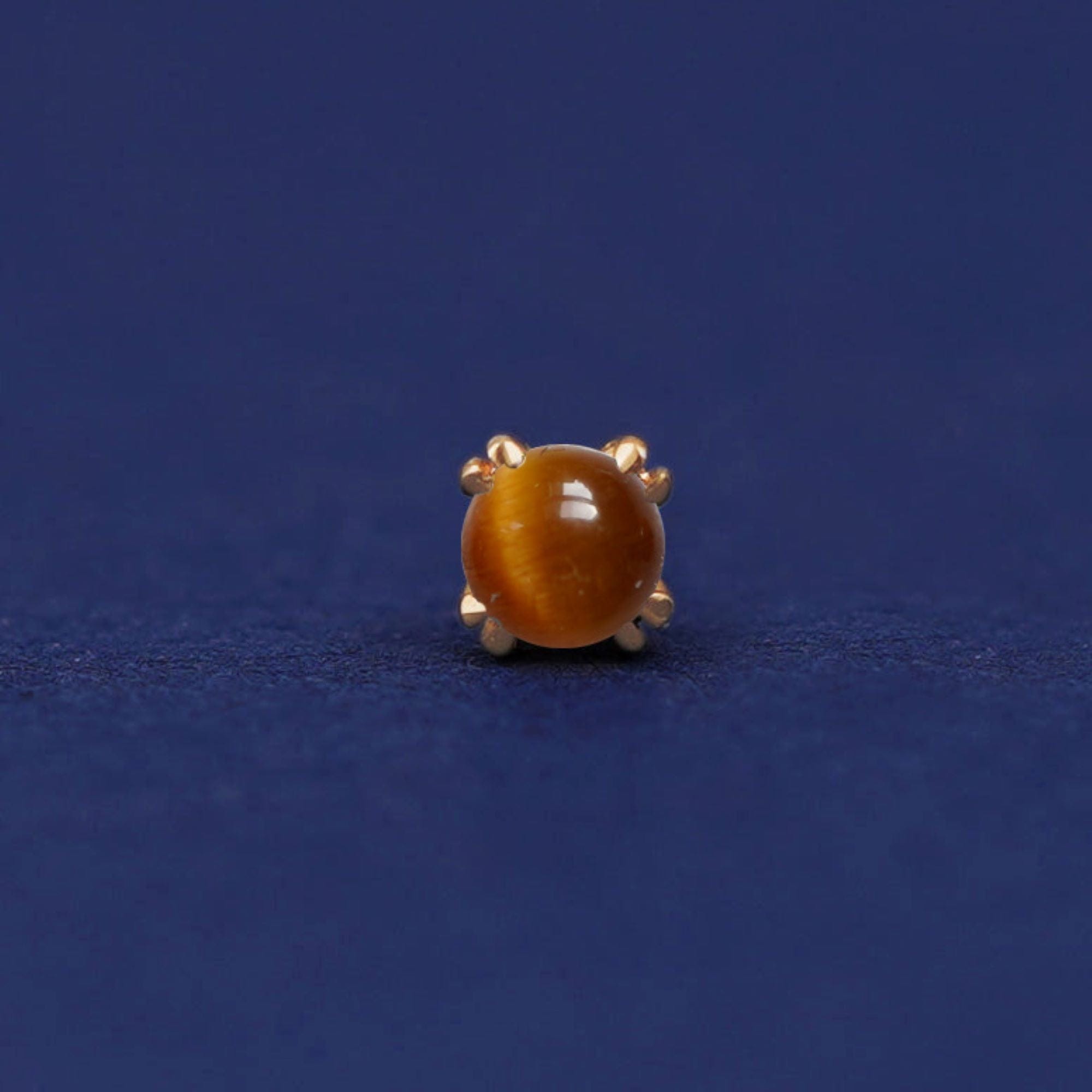 Automic Gold Studio Tiger Eye Flatback Piercing