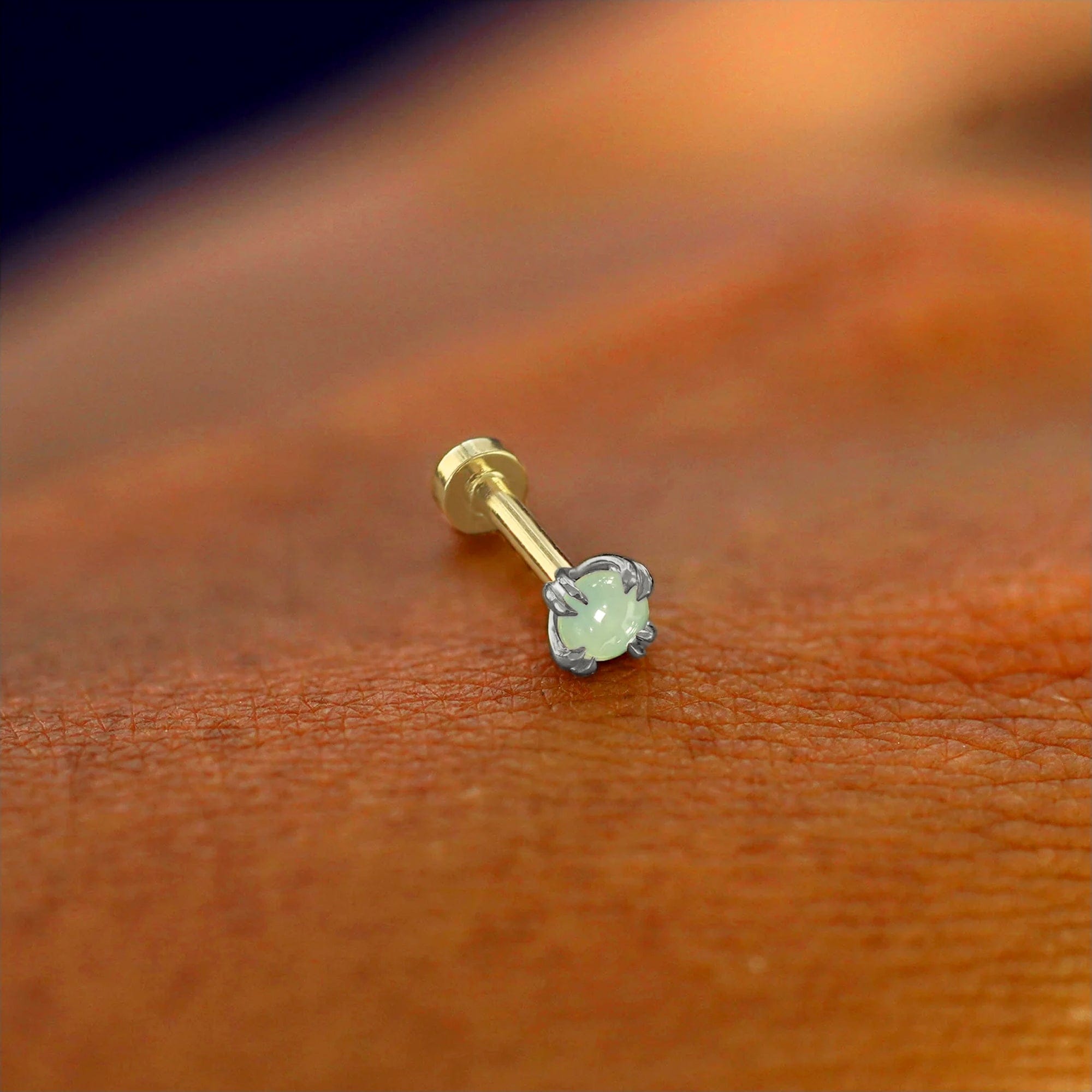 Automic Gold Studio Jade Flatback Piercing