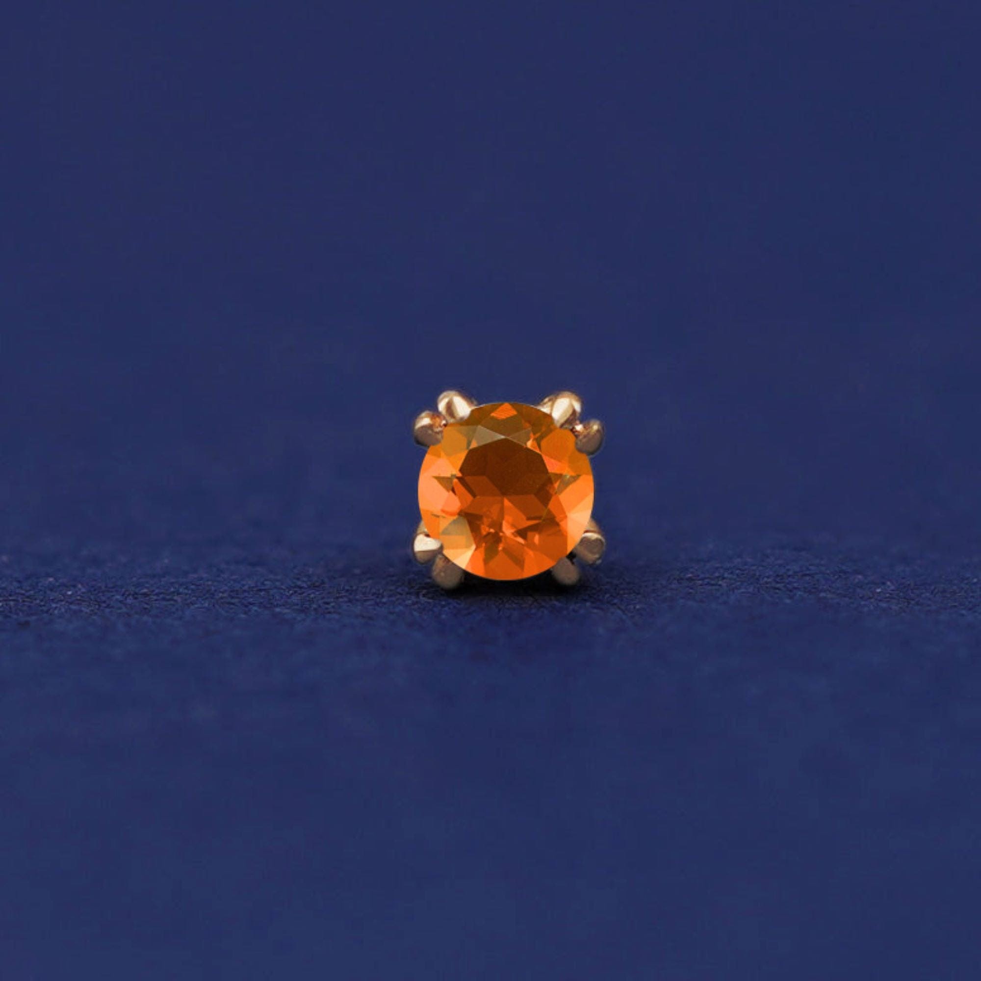 Automic Gold Studio Fire Opal Flatback Piercing