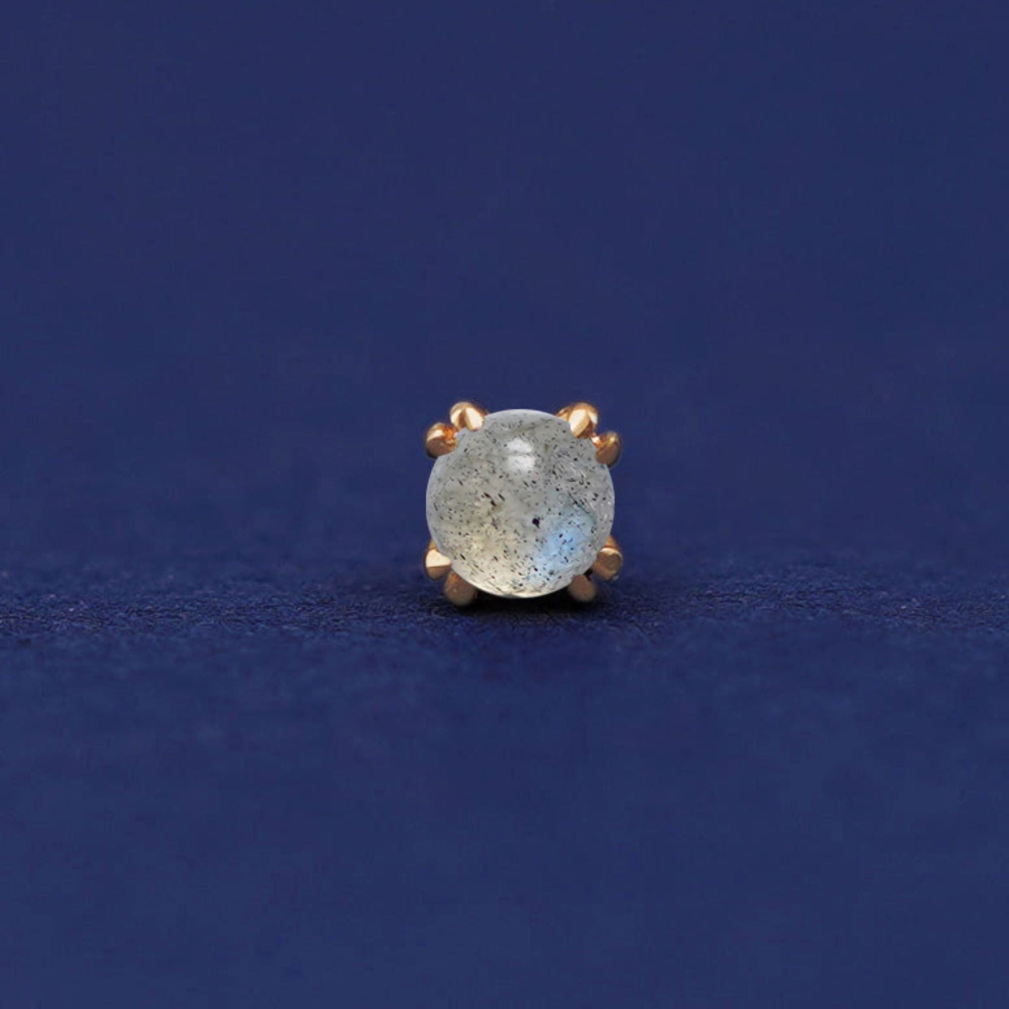 Automic Gold Studio Labradorite Flatback Piercing
