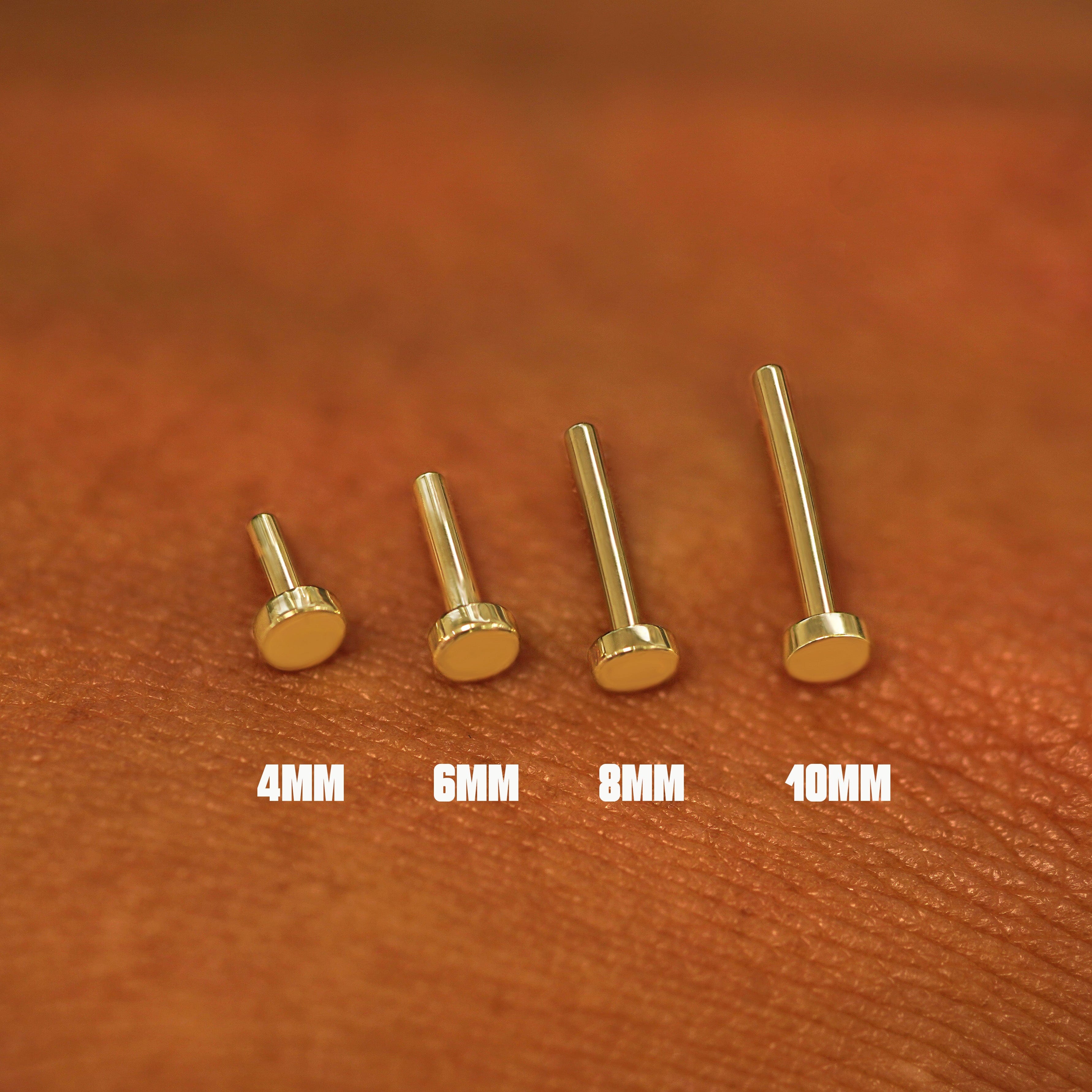 Automic Gold Studio Alexandrite Flatback Piercing