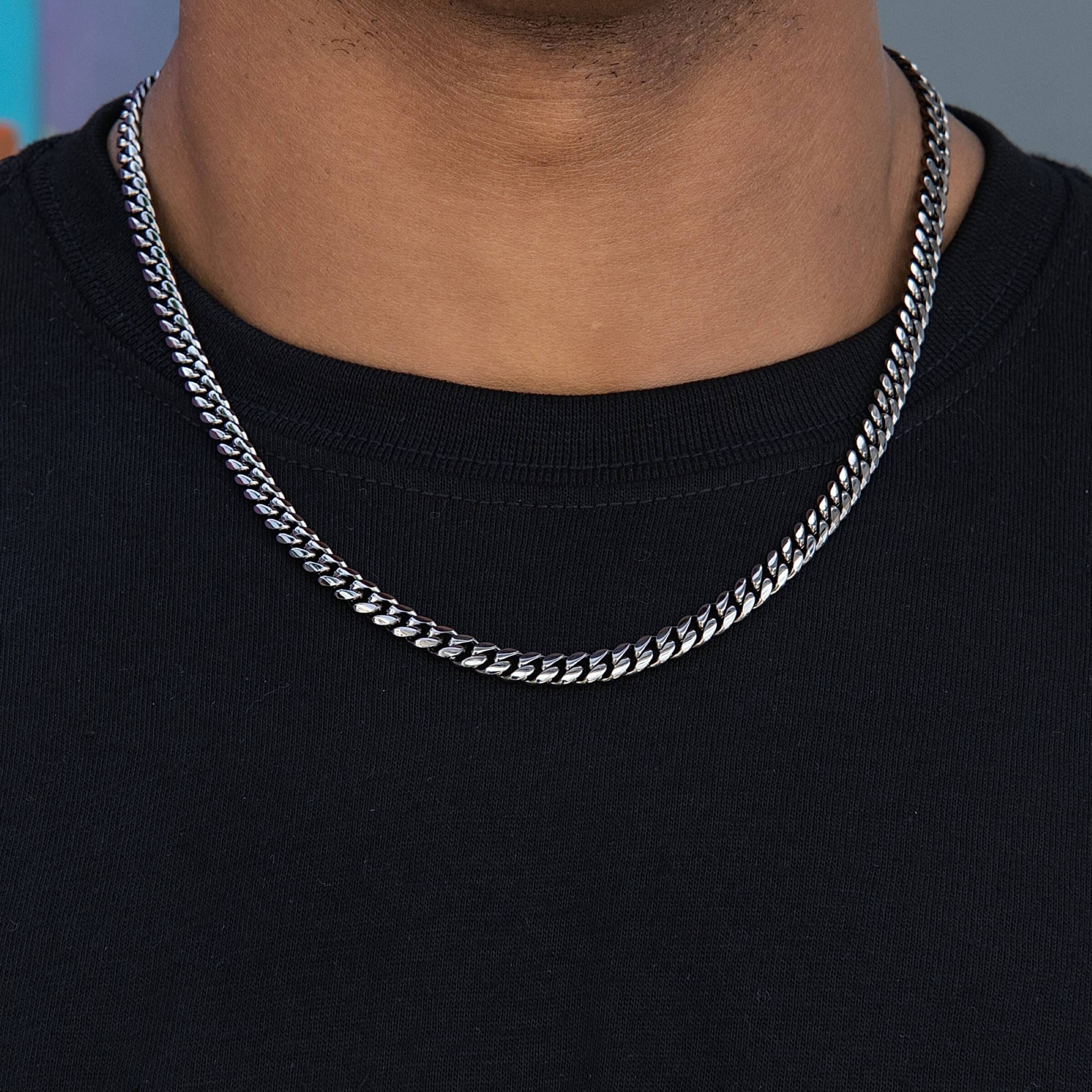 GLD Men Miami Cuban Chain in Black Rhodium - 6 mm