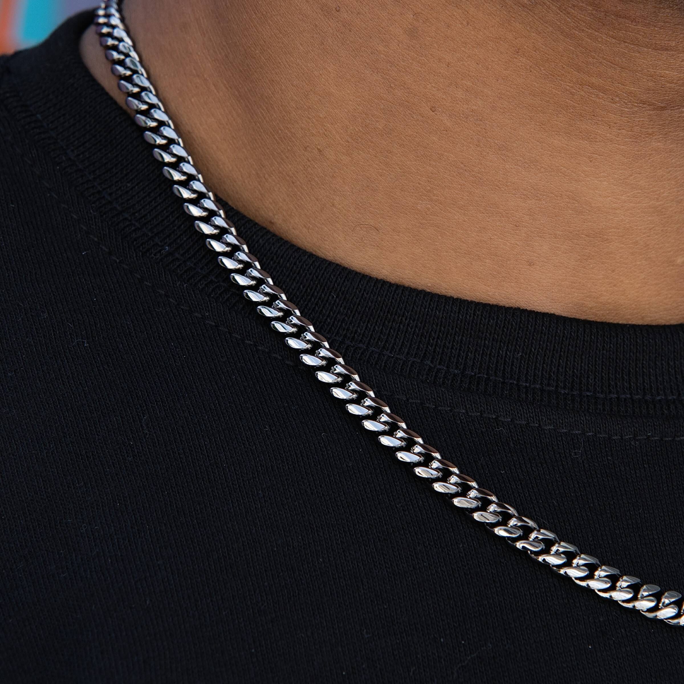 GLD Men Miami Cuban Chain in Black Rhodium - 6 mm