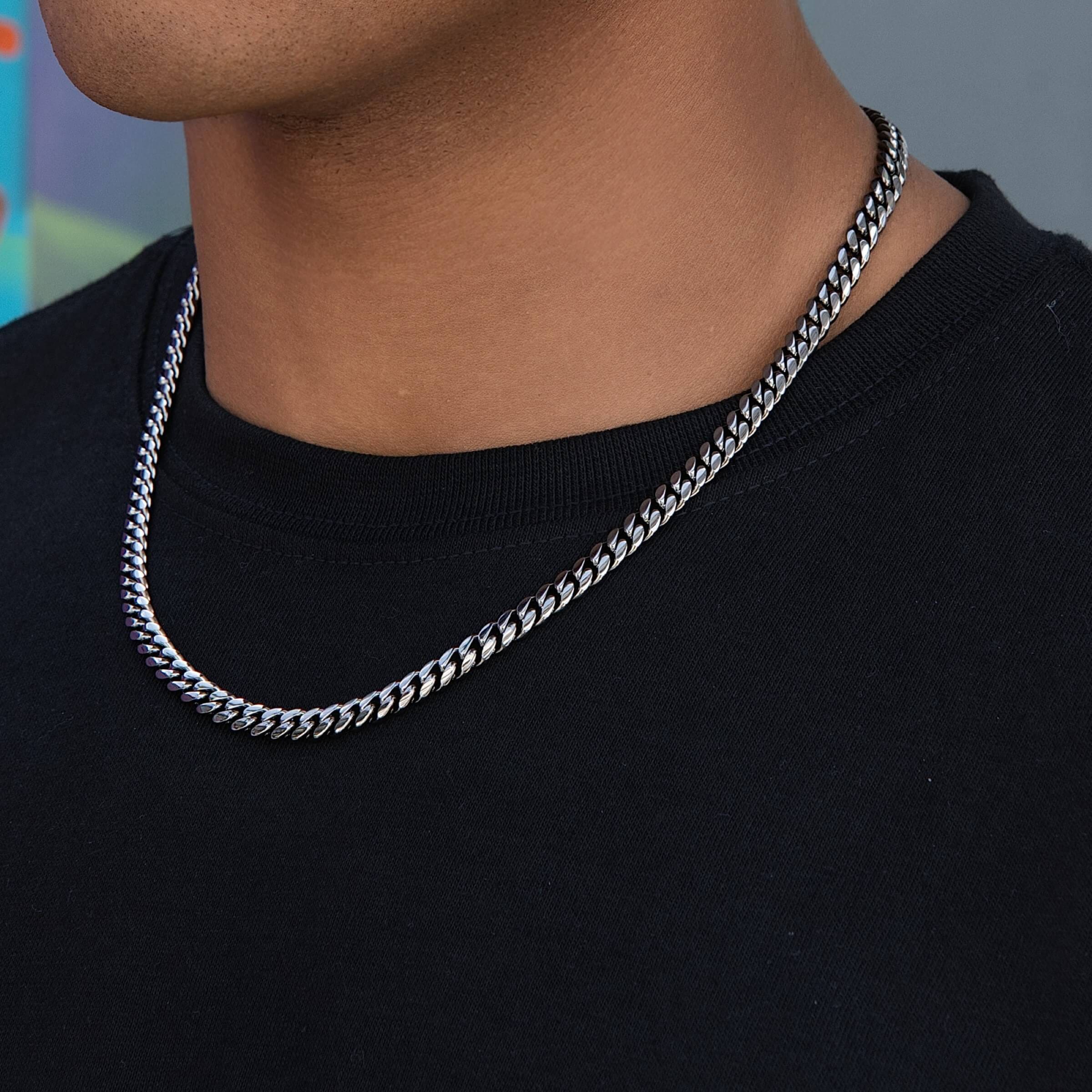 GLD Men Miami Cuban Chain in Black Rhodium - 6 mm
