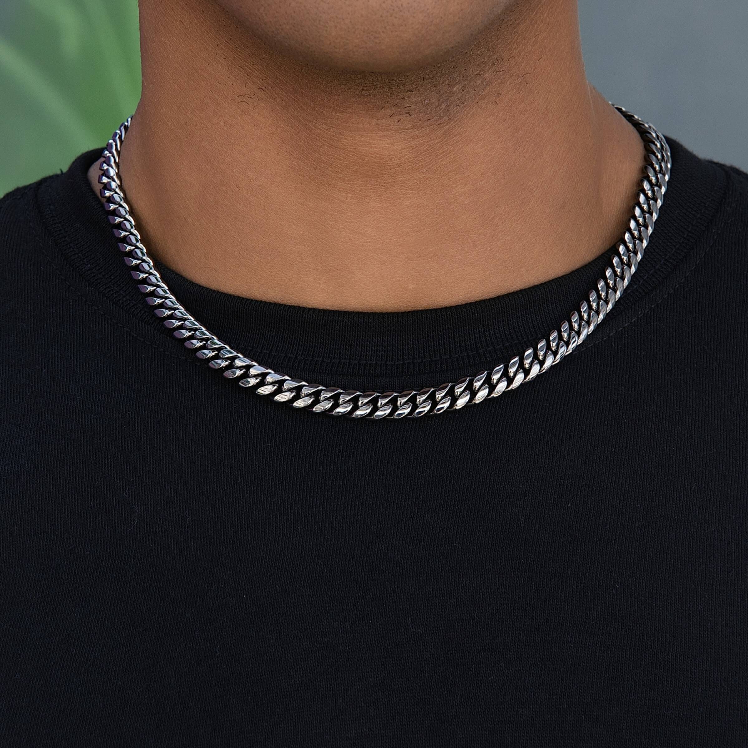 GLD Men Miami Cuban Chain in Black Rhodium - 8 mm