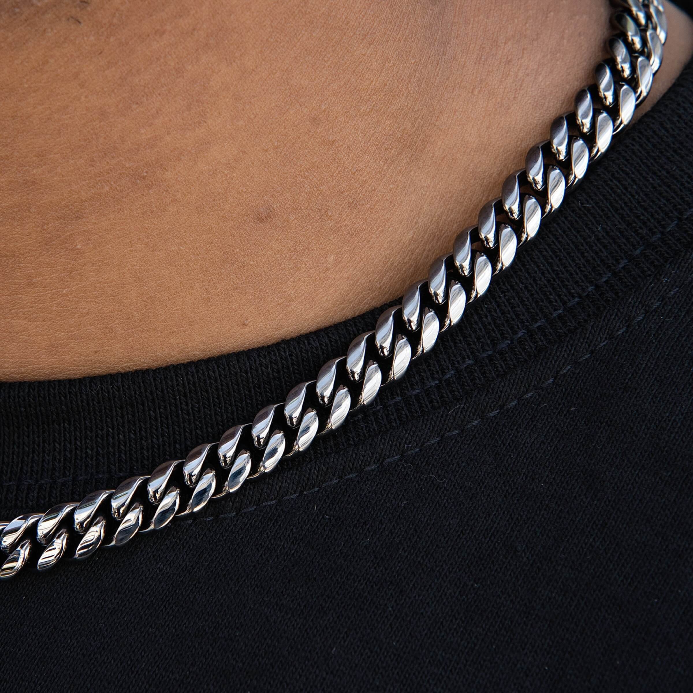 GLD Men Miami Cuban Chain in Black Rhodium - 8 mm