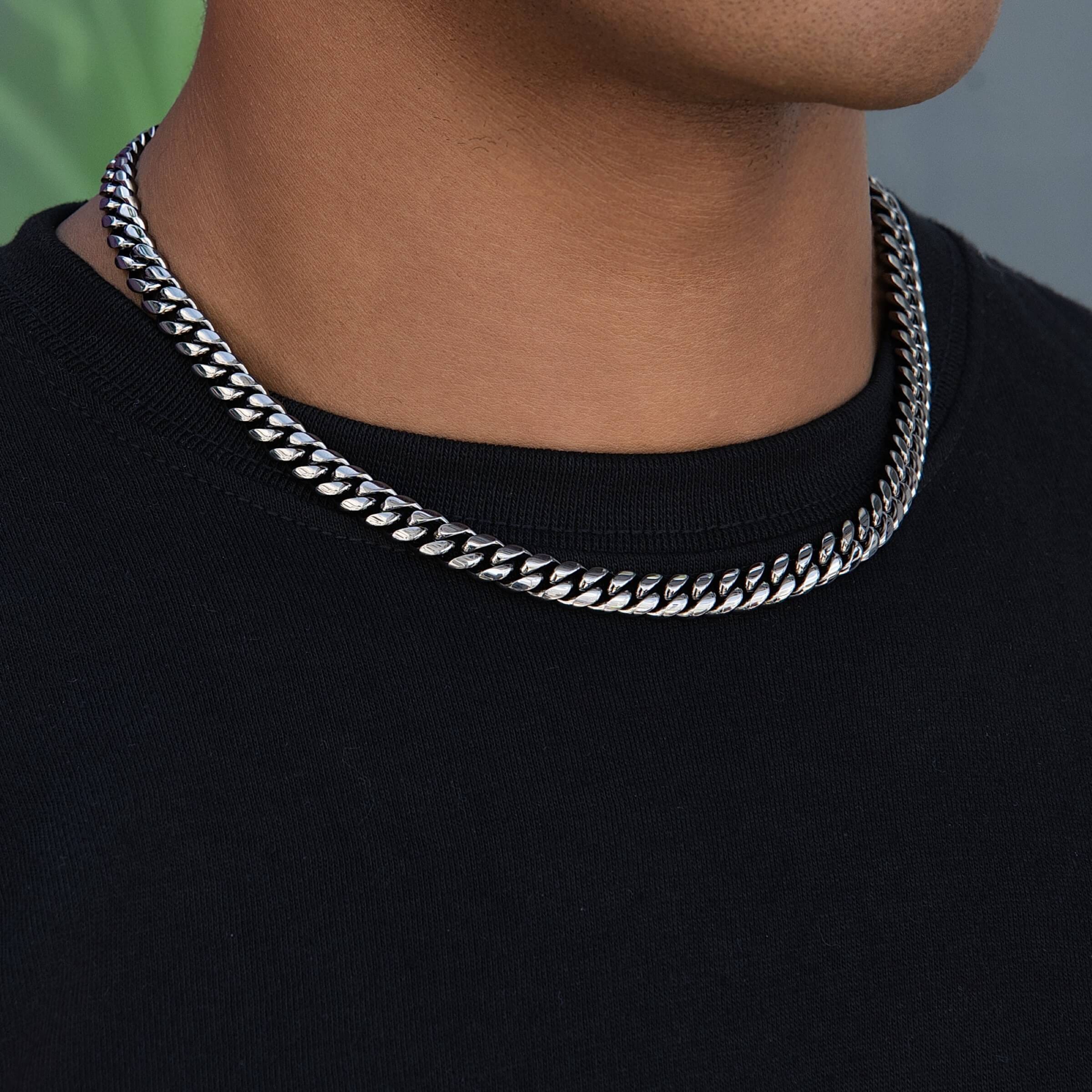 GLD Men Miami Cuban Chain in Black Rhodium - 8 mm