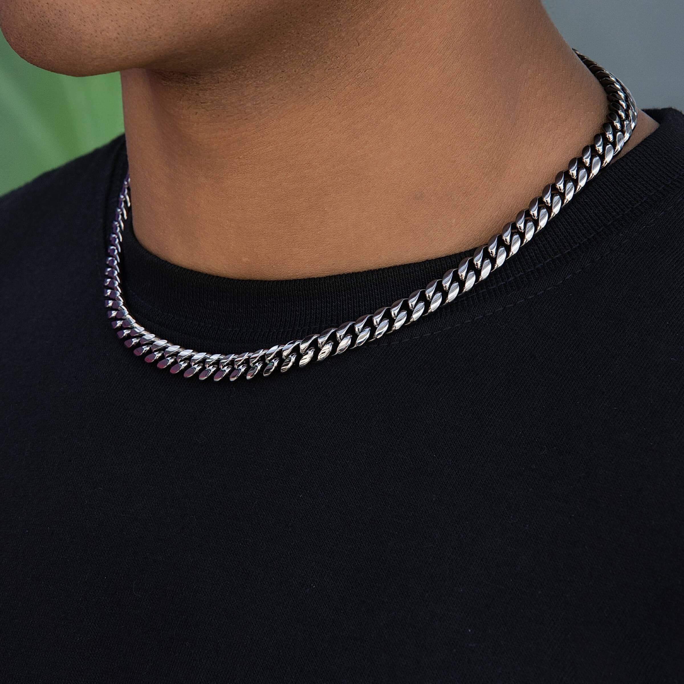GLD Men Miami Cuban Chain in Black Rhodium - 8 mm