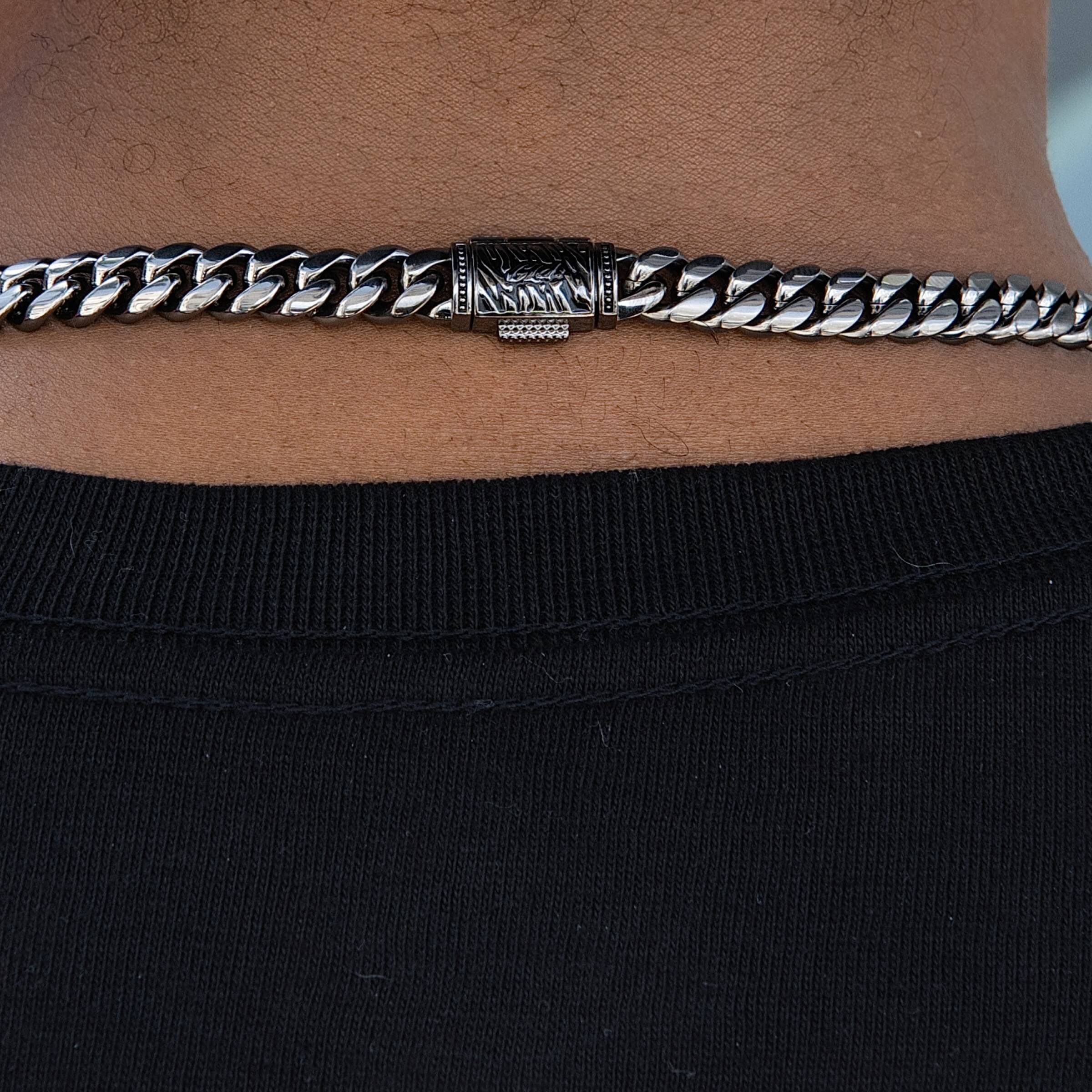 GLD Men Miami Cuban Chain in Black Rhodium - 8 mm