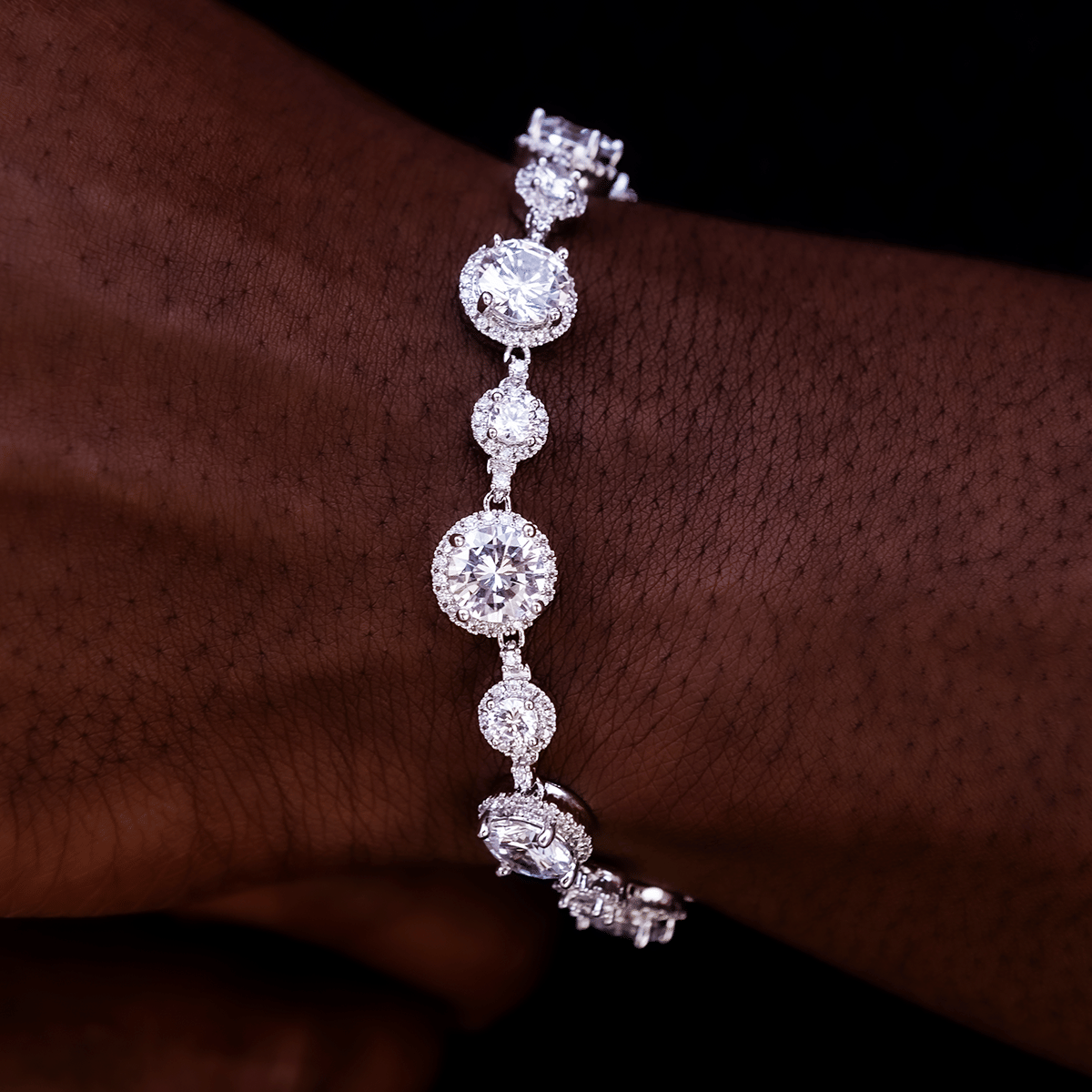 GLD PROMO Diamond Halo Tennis Bracelet