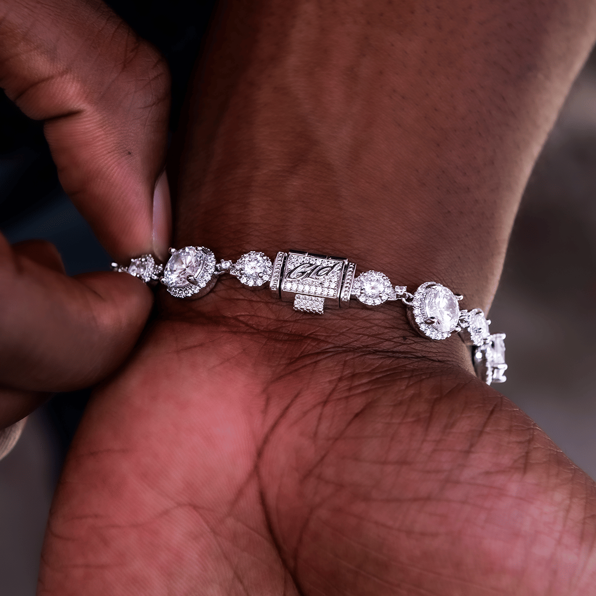 GLD PROMO Diamond Halo Tennis Bracelet
