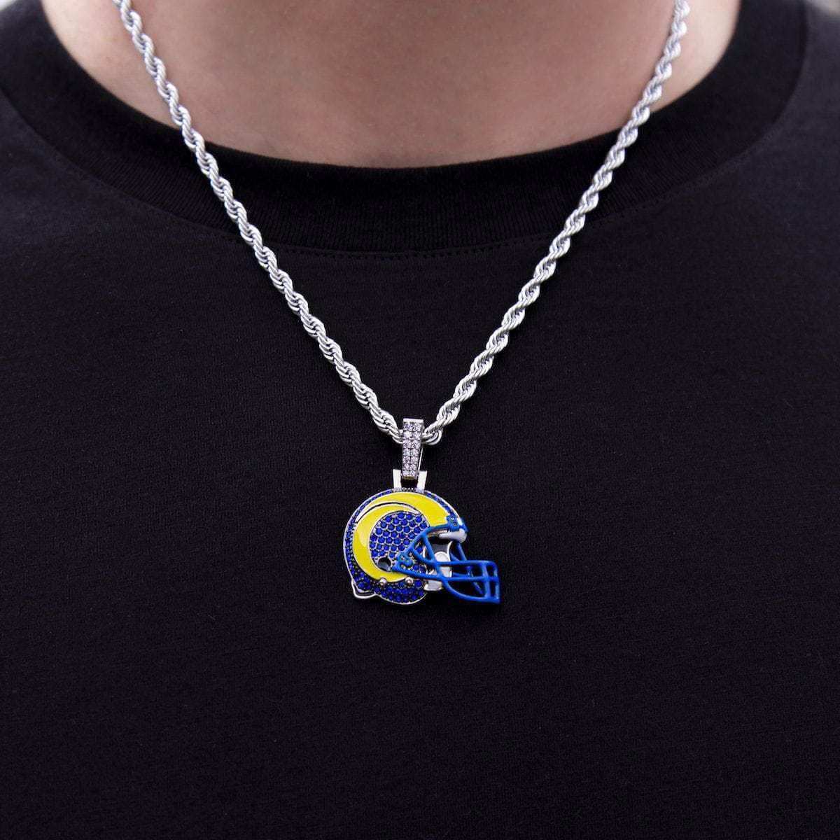 GLD PROMO Los Angeles Rams Official NFL Helmet Pendant