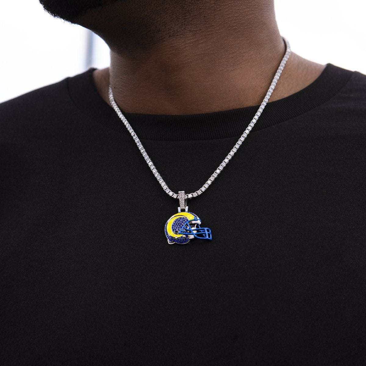 GLD PROMO Los Angeles Rams Official NFL Helmet Pendant