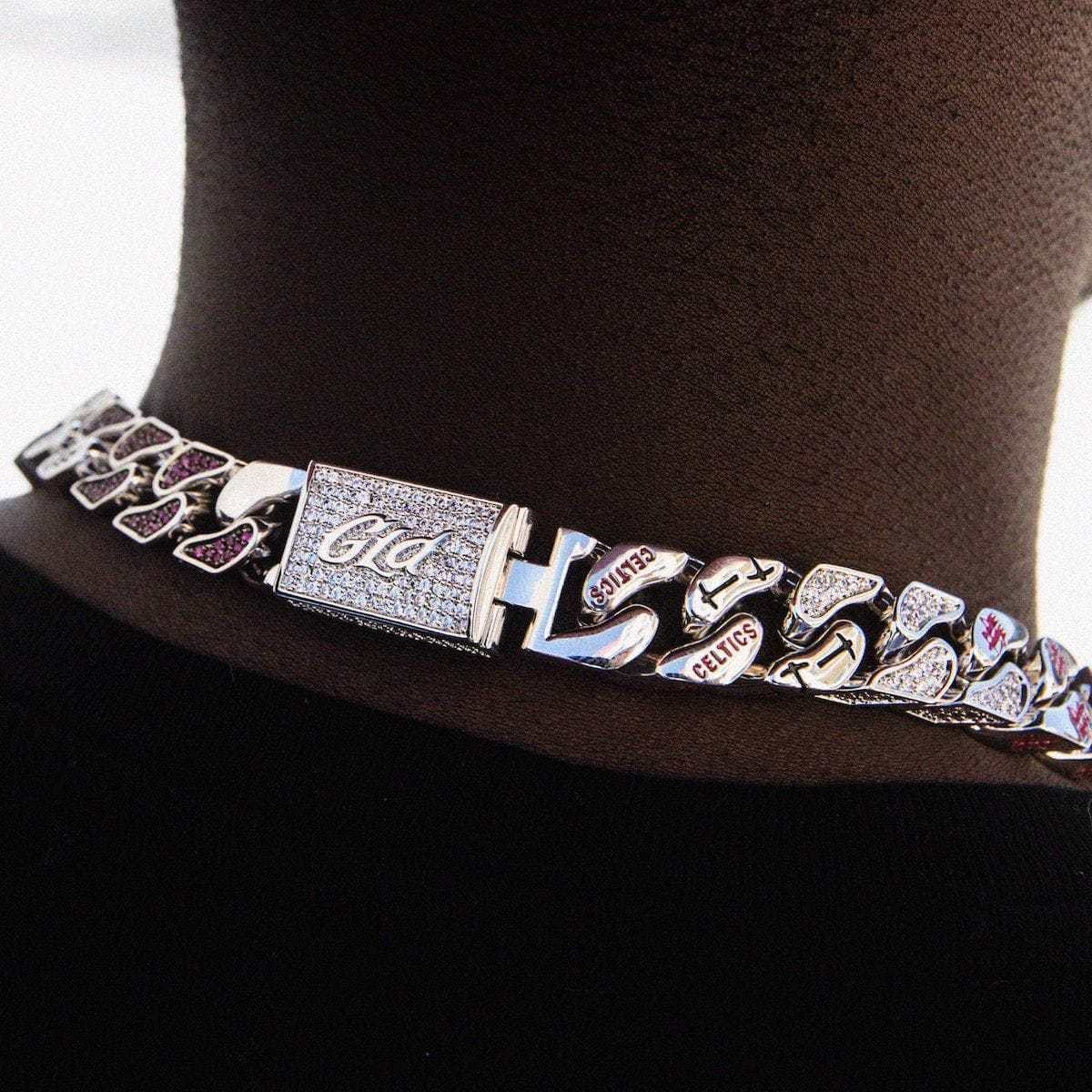 GLD PROMO Houston Rockets Colored Cuban Chain