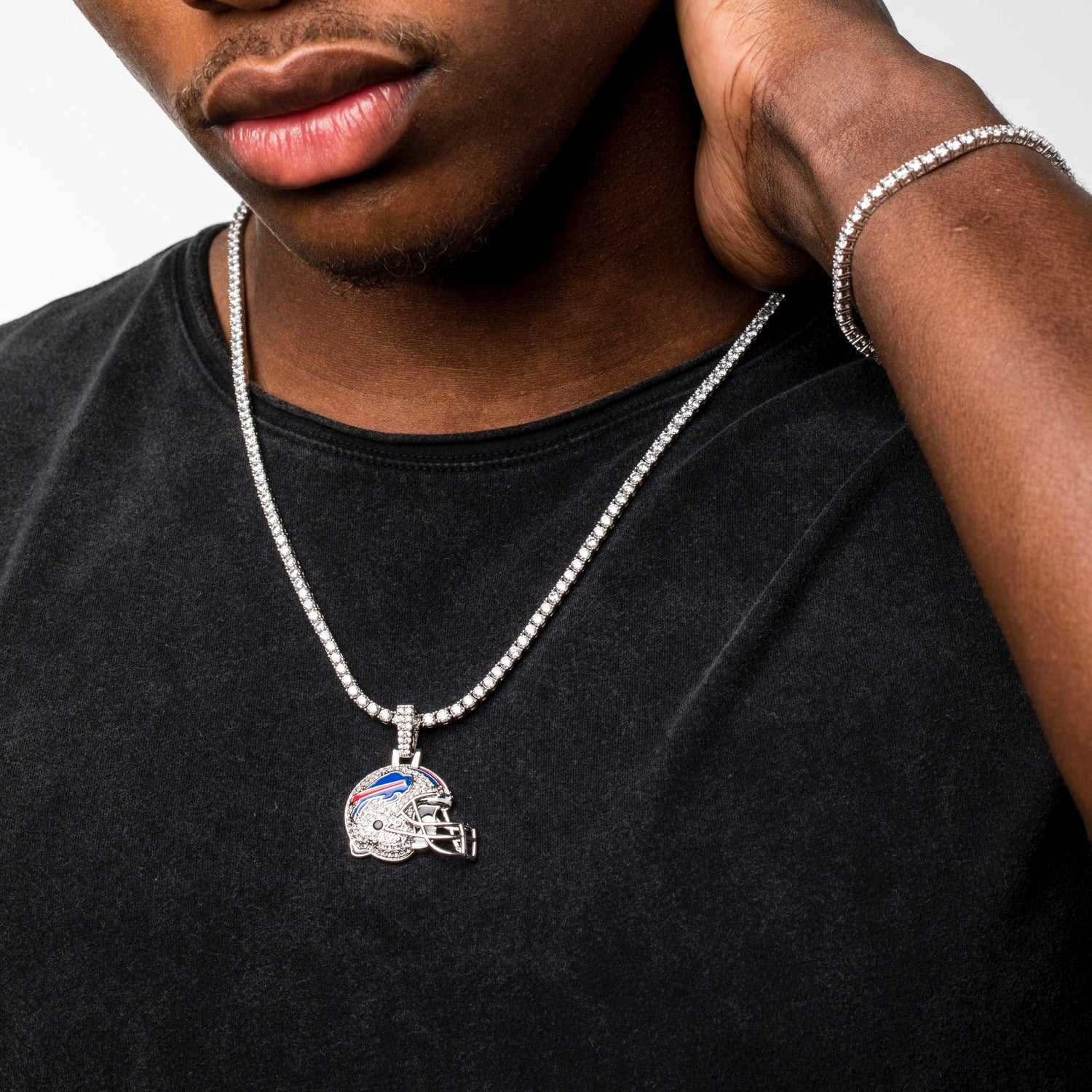 GLD PROMO Buffalo Bills Official NFL Helmet Pendant
