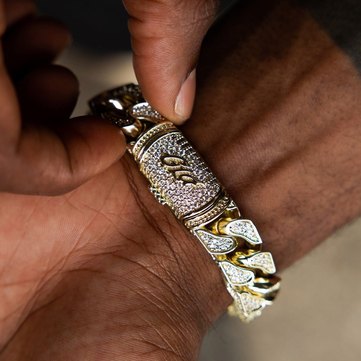 GLD PROMO Iced ID Link Bracelet