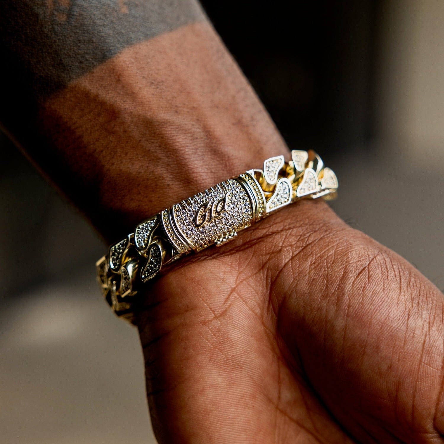 GLD PROMO Iced ID Link Bracelet