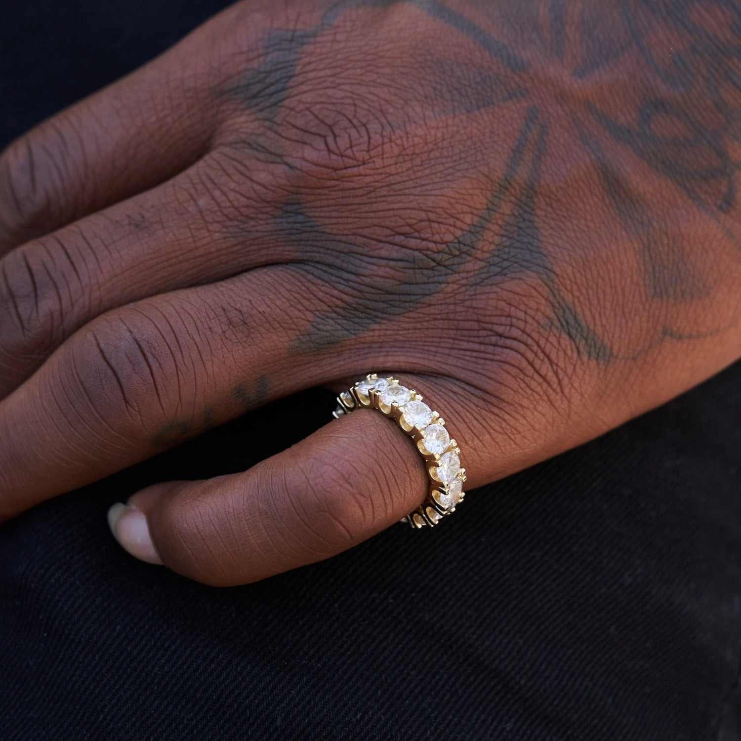 GLD PROMO 4 mm Single Layer Diamond Band Ring