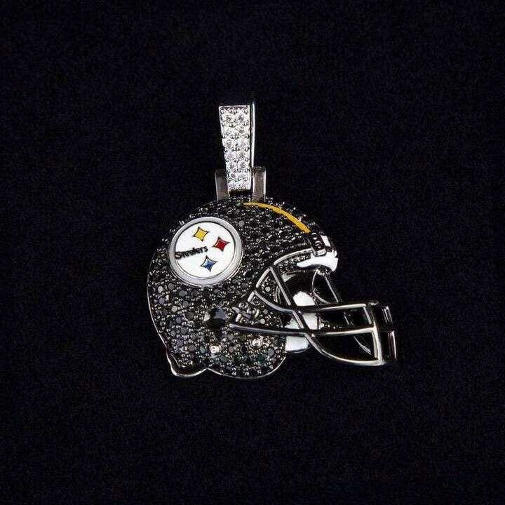 GLD PROMO Pittsburgh Steelers Official NFL Helmet Pendant
