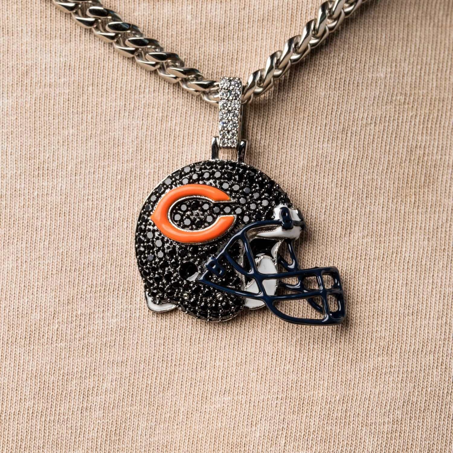 GLD PROMO Chicago Bears Official NFL Helmet Pendant