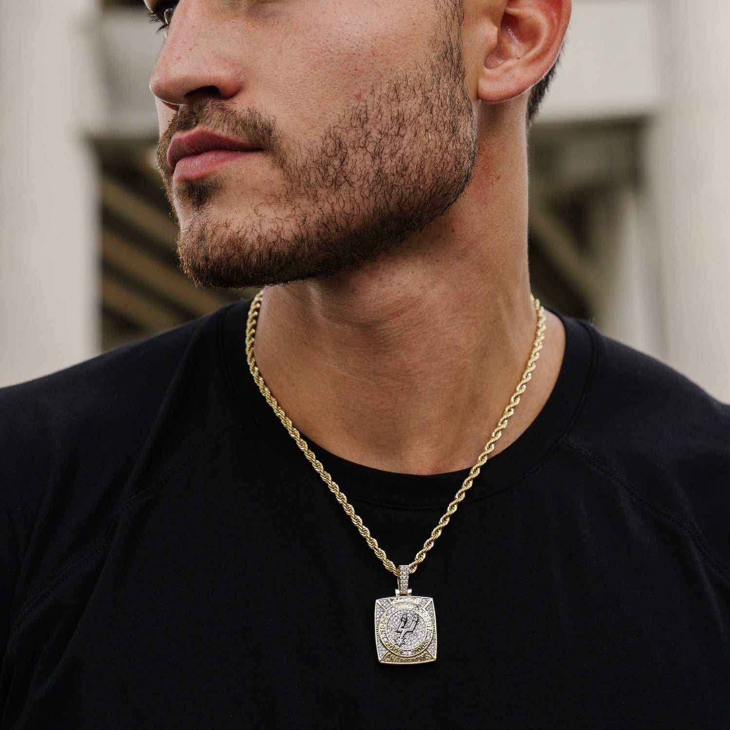 GLD PROMO San Antonio Spurs Championship Pendant - Yellow Gold