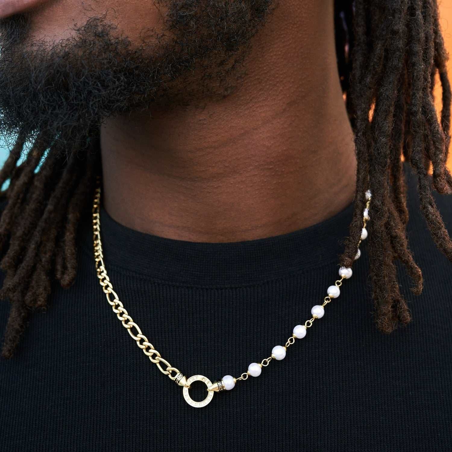 GLD PROMO Figaro Link + Pearl Chain