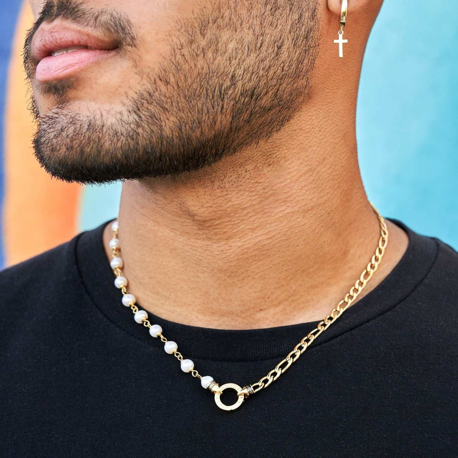 GLD PROMO Figaro Link + Pearl Chain