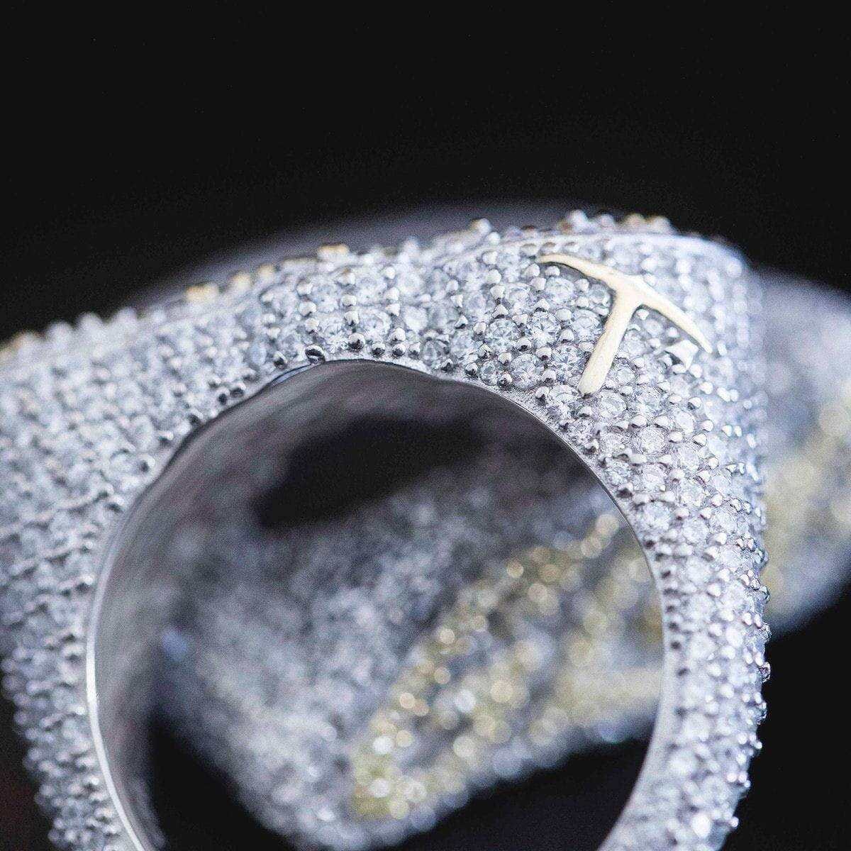 GLD PROMO Limited Edition GLD Logo Ring - White Gold Vermeil