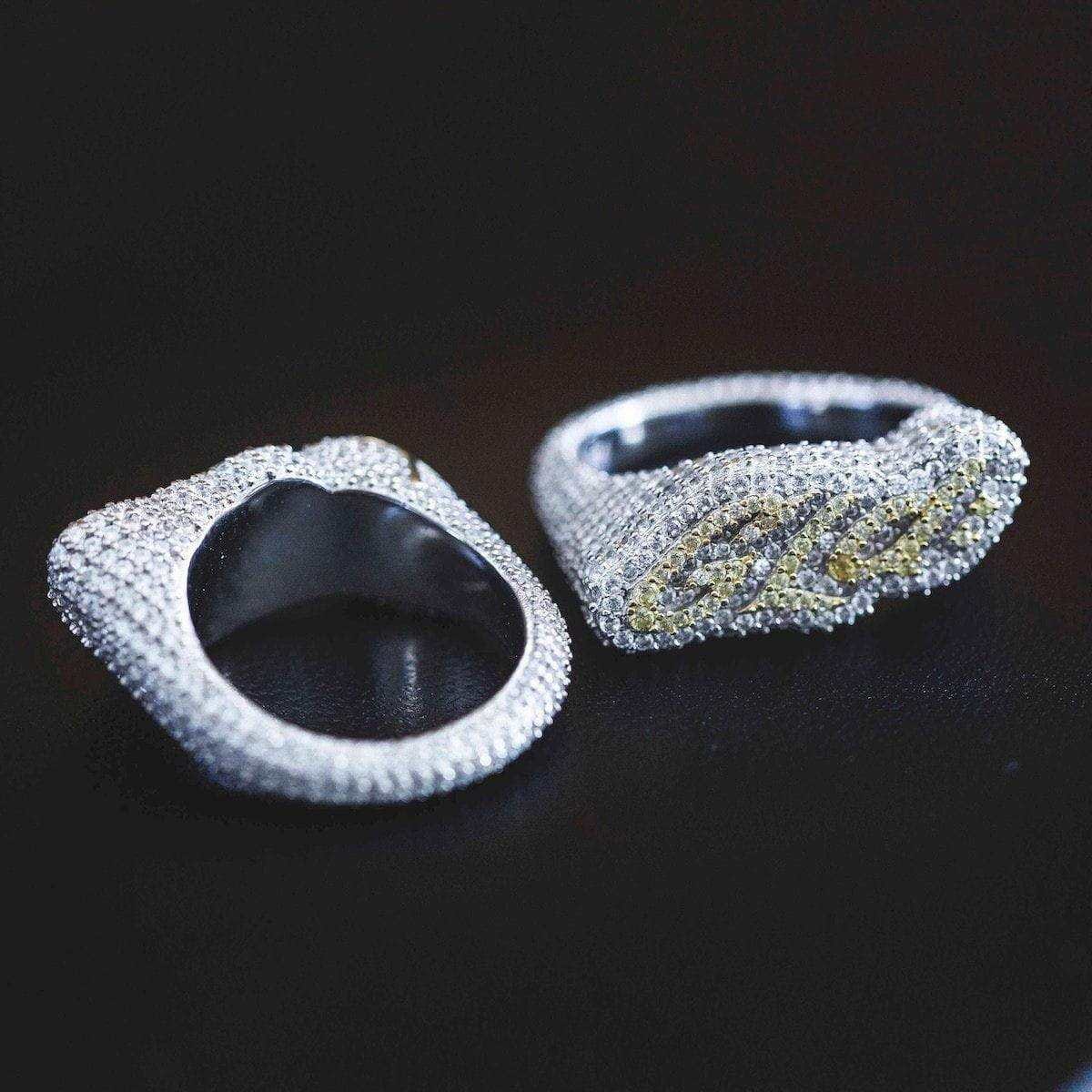 GLD PROMO Limited Edition GLD Logo Ring - White Gold Vermeil
