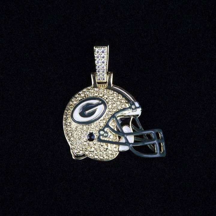 GLD PROMO Green Bay Packers Official NFL Helmet Pendant