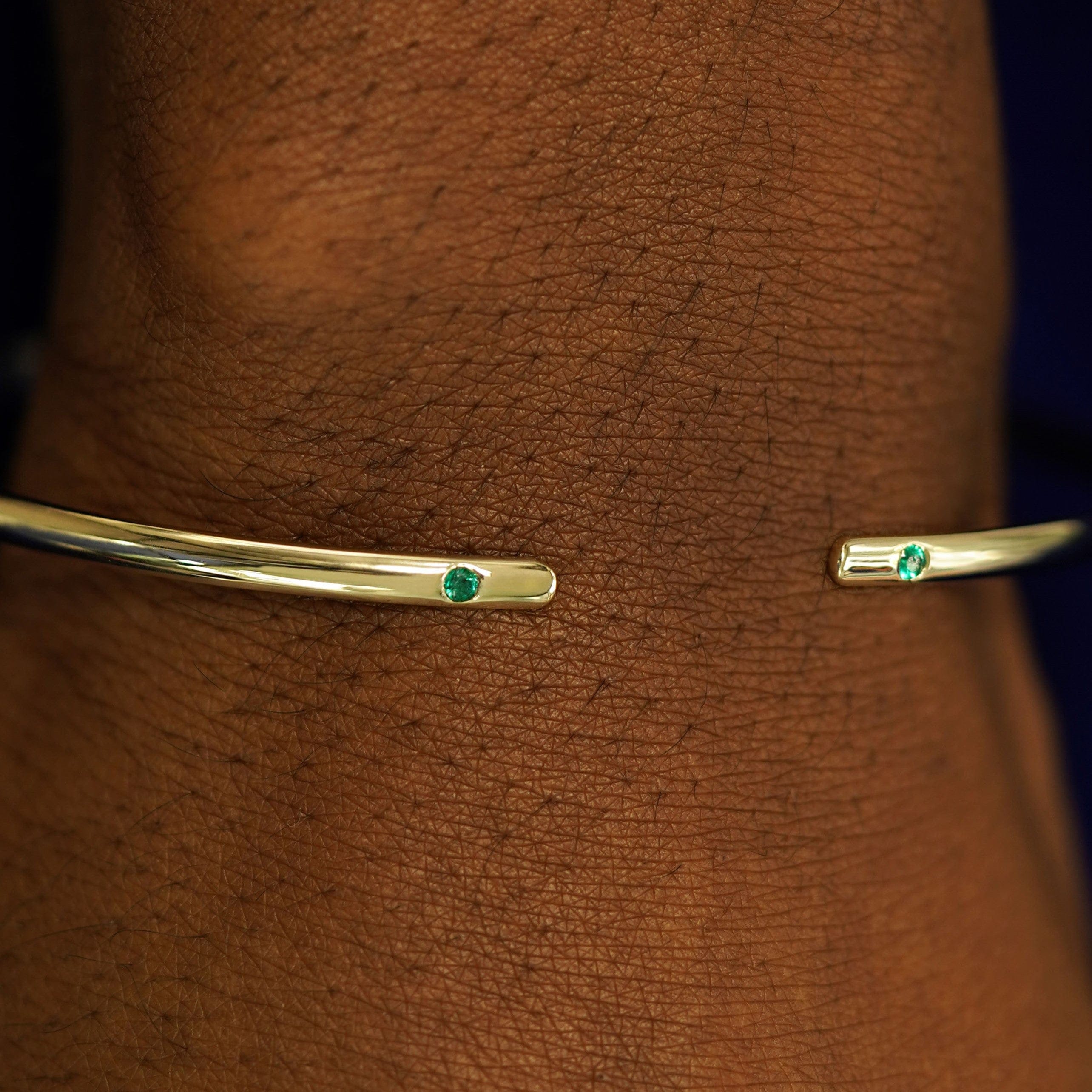 Automic Gold Studio Gemstone Open Bangle