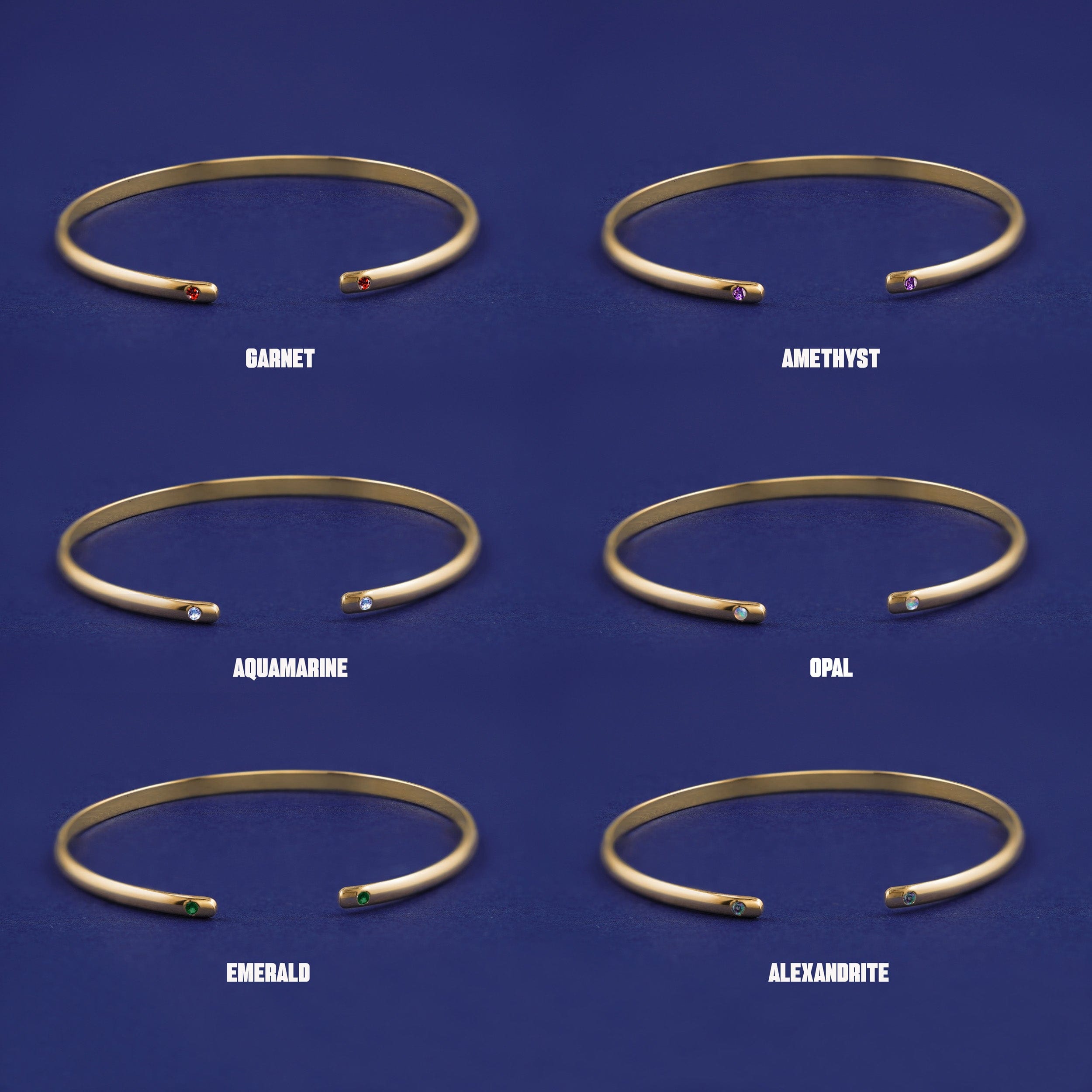 Automic Gold Studio Gemstone Open Bangle
