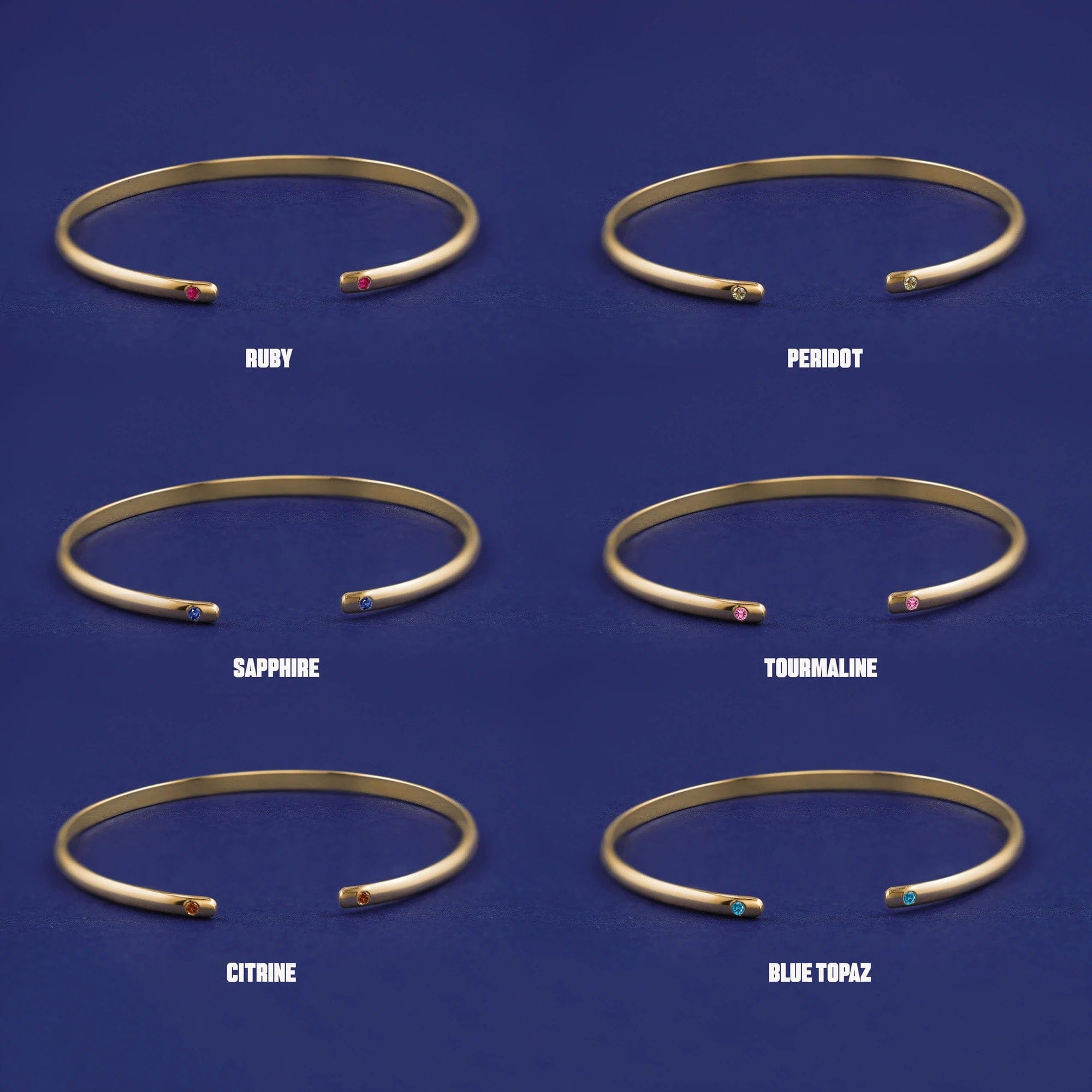 Automic Gold Studio Gemstone Open Bangle