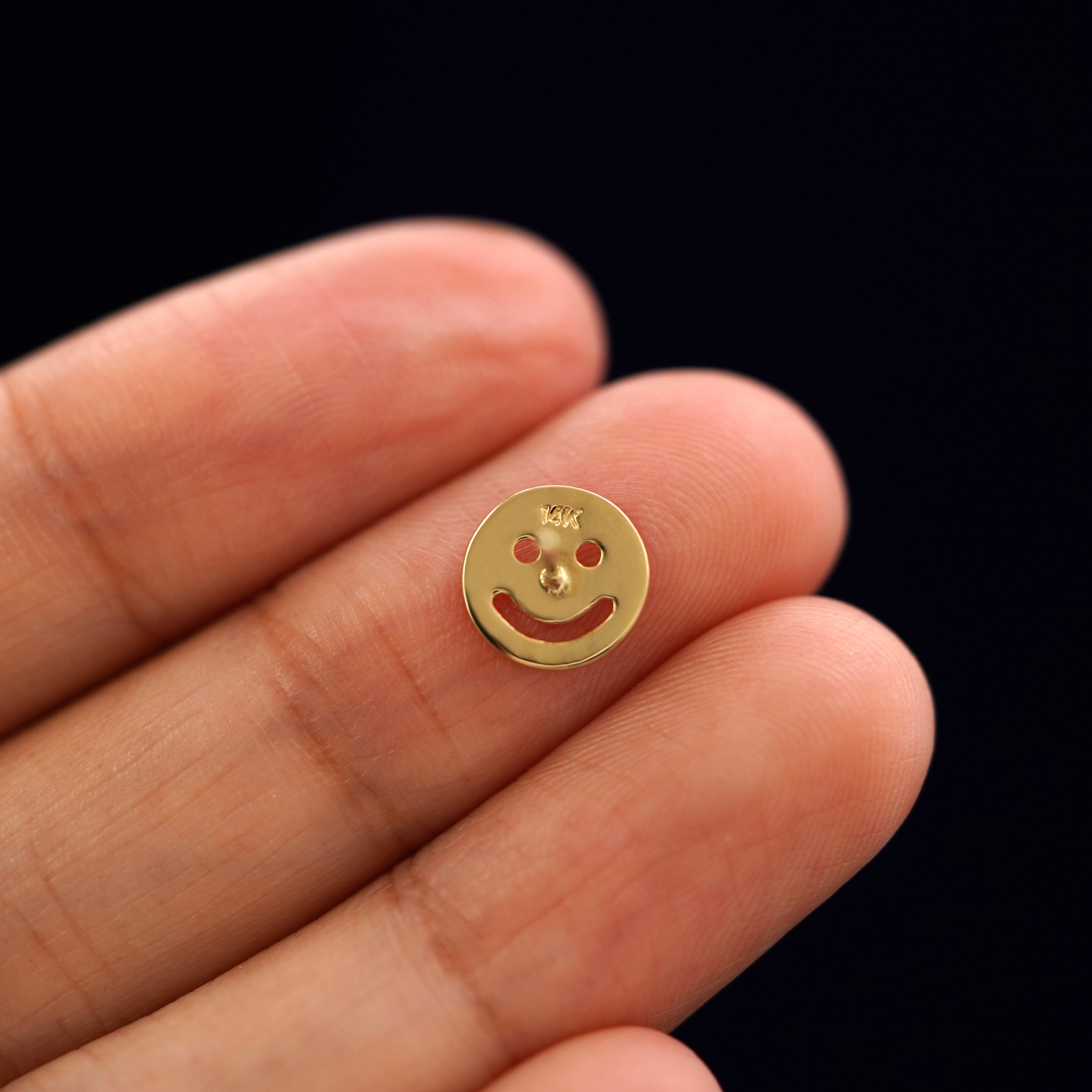 Automic Gold Studio Smiley Face Earrings