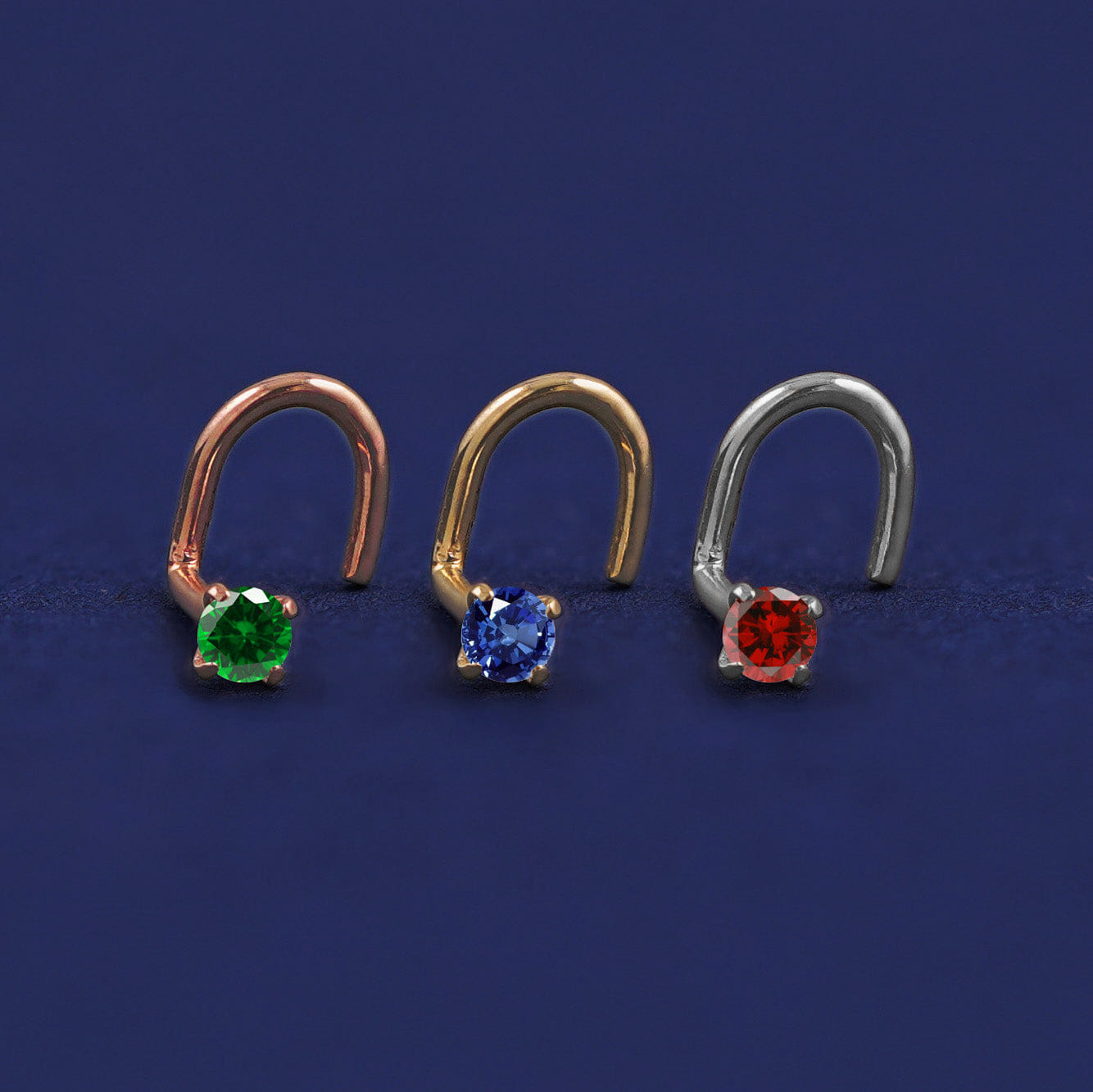 Automic Gold Studio Gemstone Nose Stud