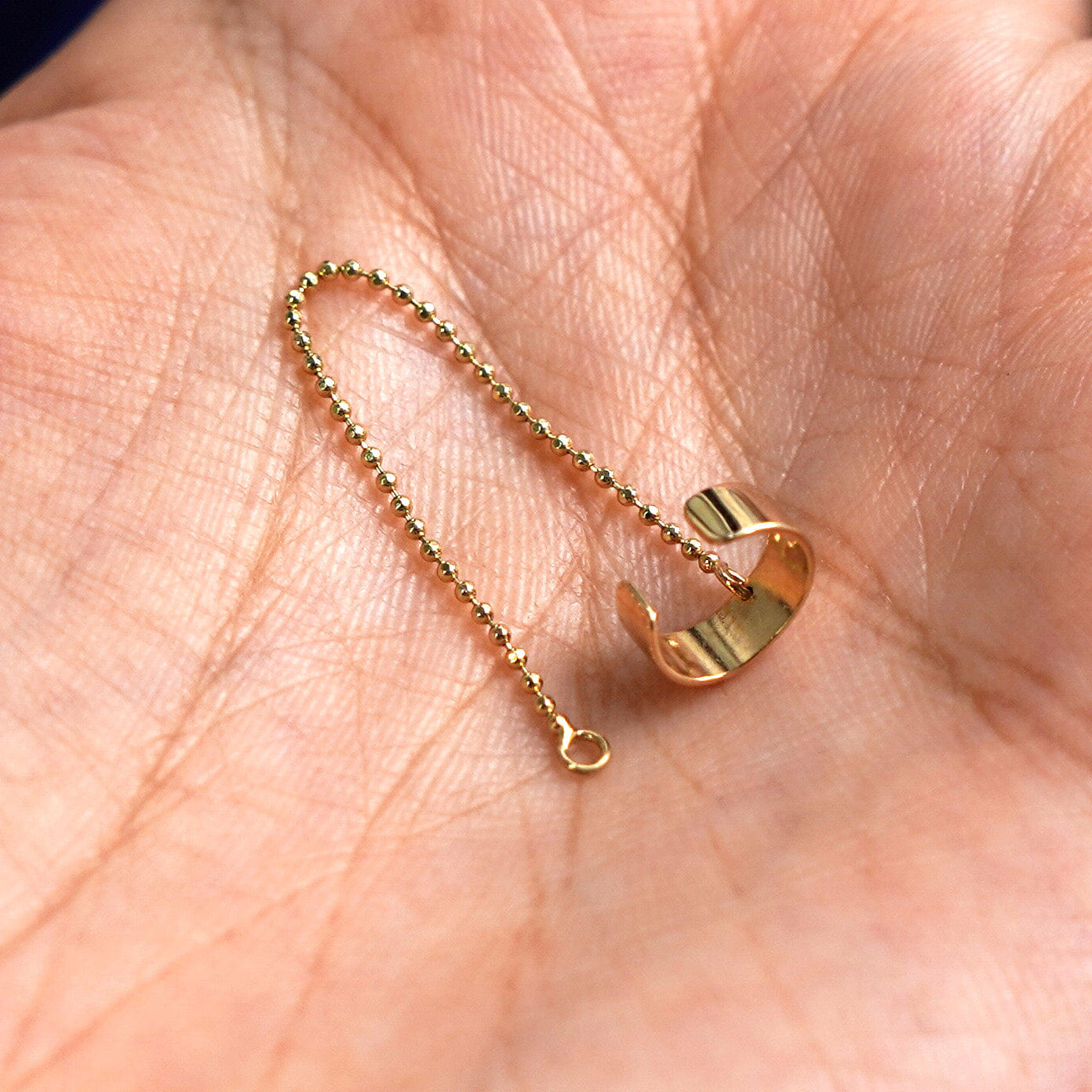 Automic Gold Studio Wide Cuff With Chain