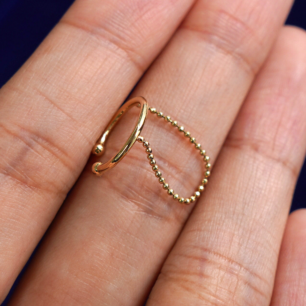 Automic Gold Studio Line Cuff With Chain