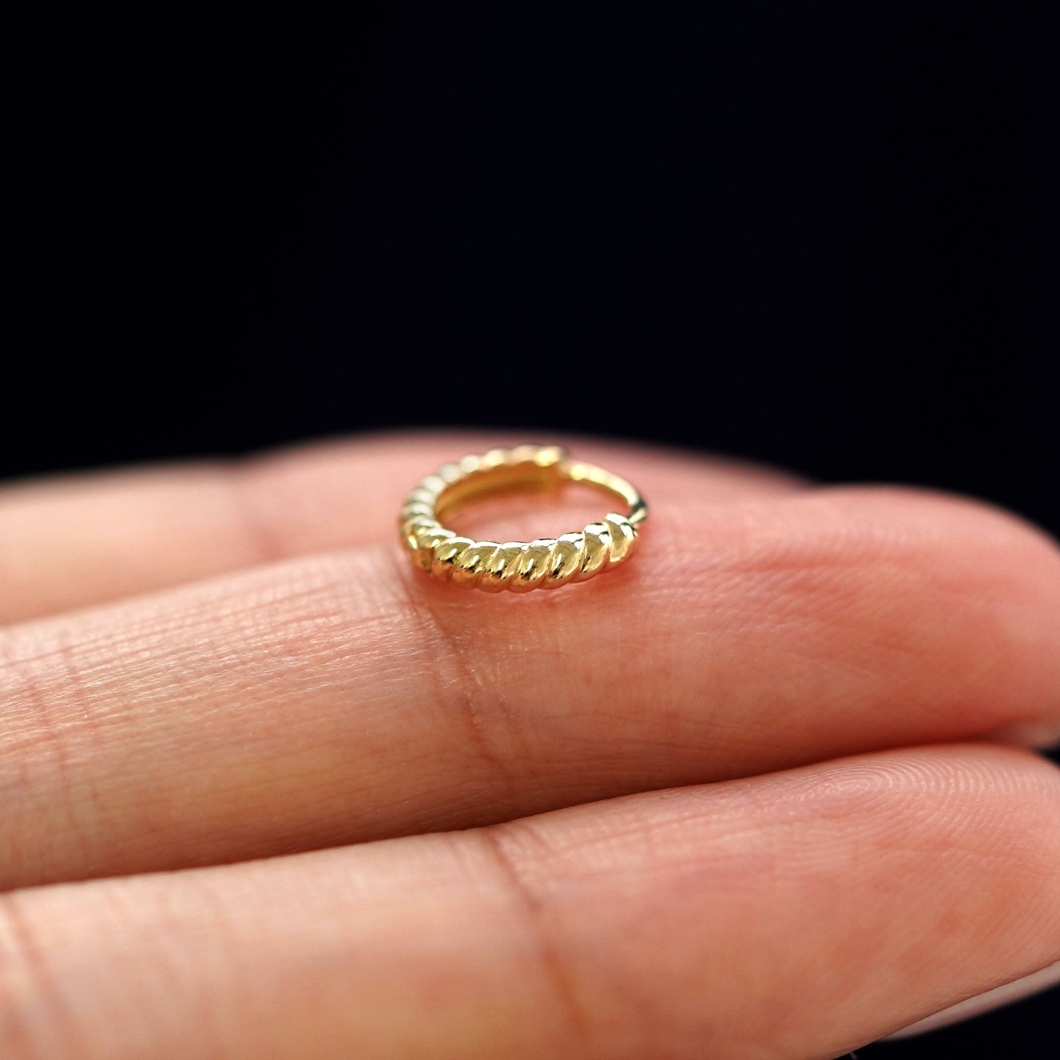 Automic Gold Studio Mini Rope Huggie Hoops