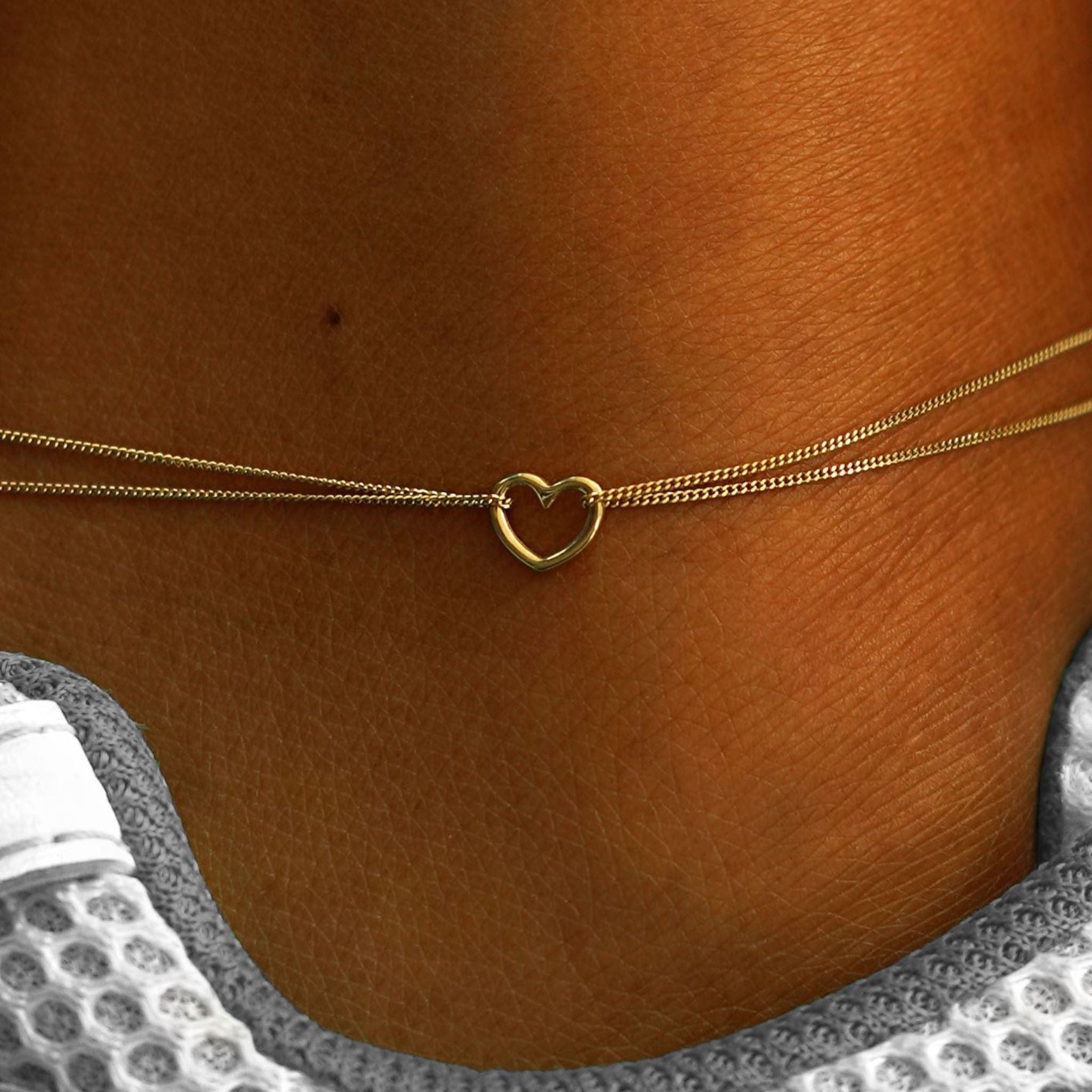 Automic Gold Studio Heart Anklet