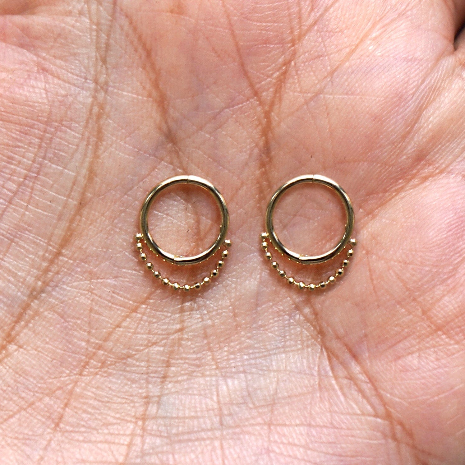 Automic Gold Studio Beaded Huggie Earring / Piercing