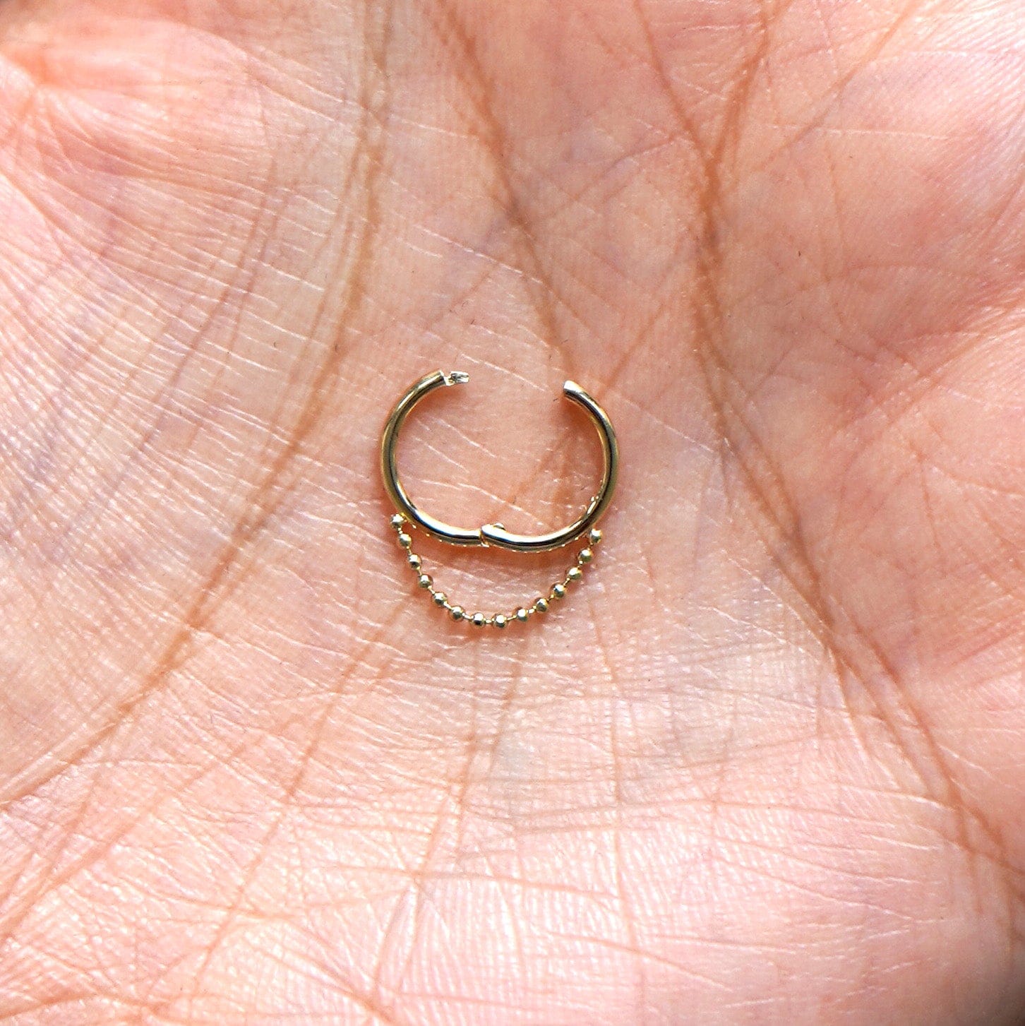 Automic Gold Studio Beaded Huggie Earring / Piercing