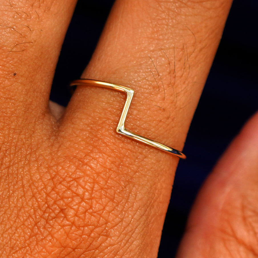 Automic Gold Studio Zig Zag Ring
