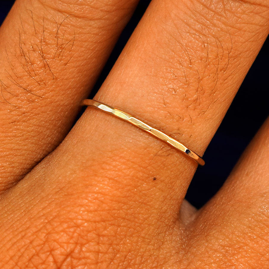 Automic Gold Studio Hammered Ring
