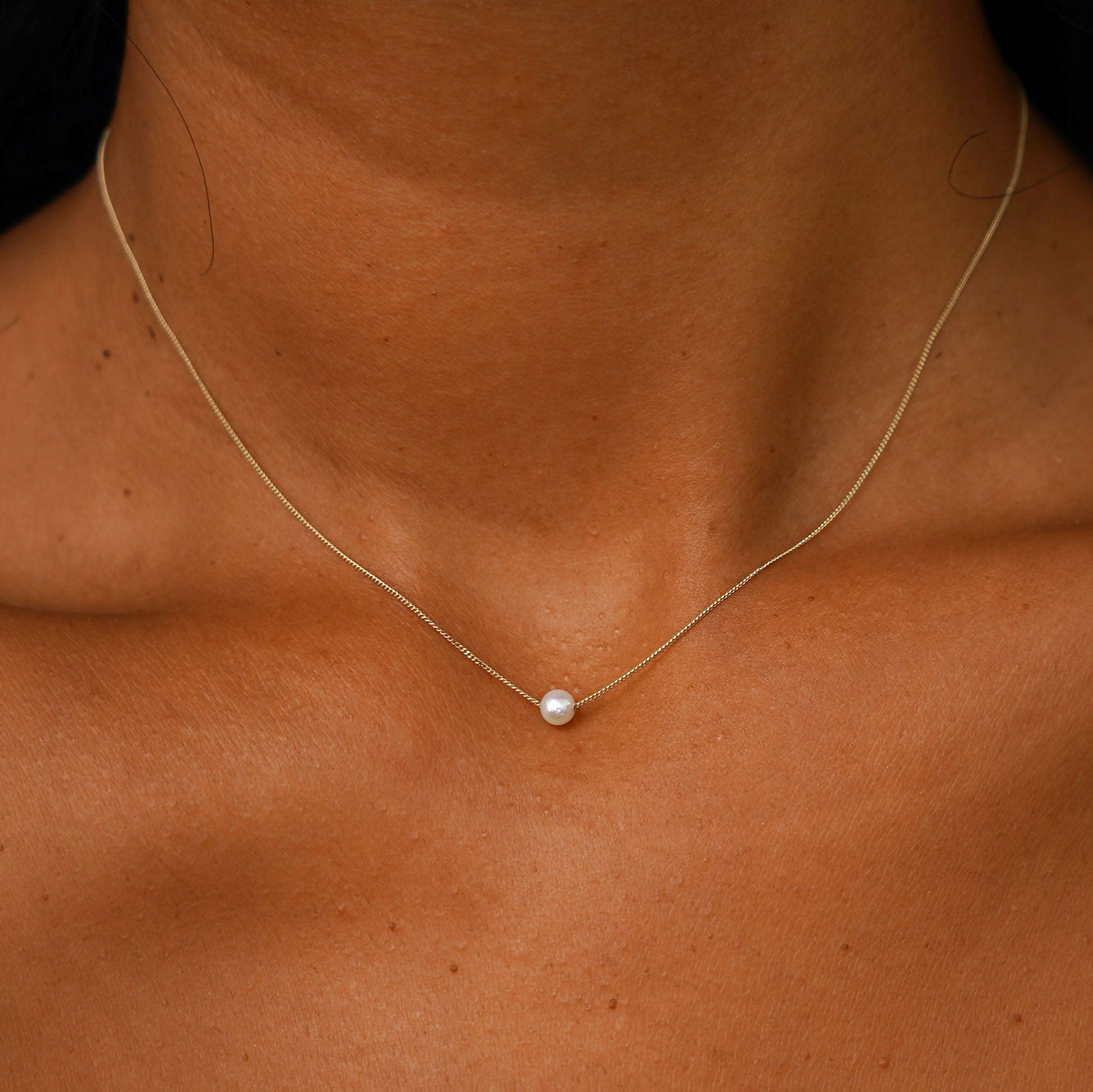 Automic Gold Studio Small Pearl Slide Necklace