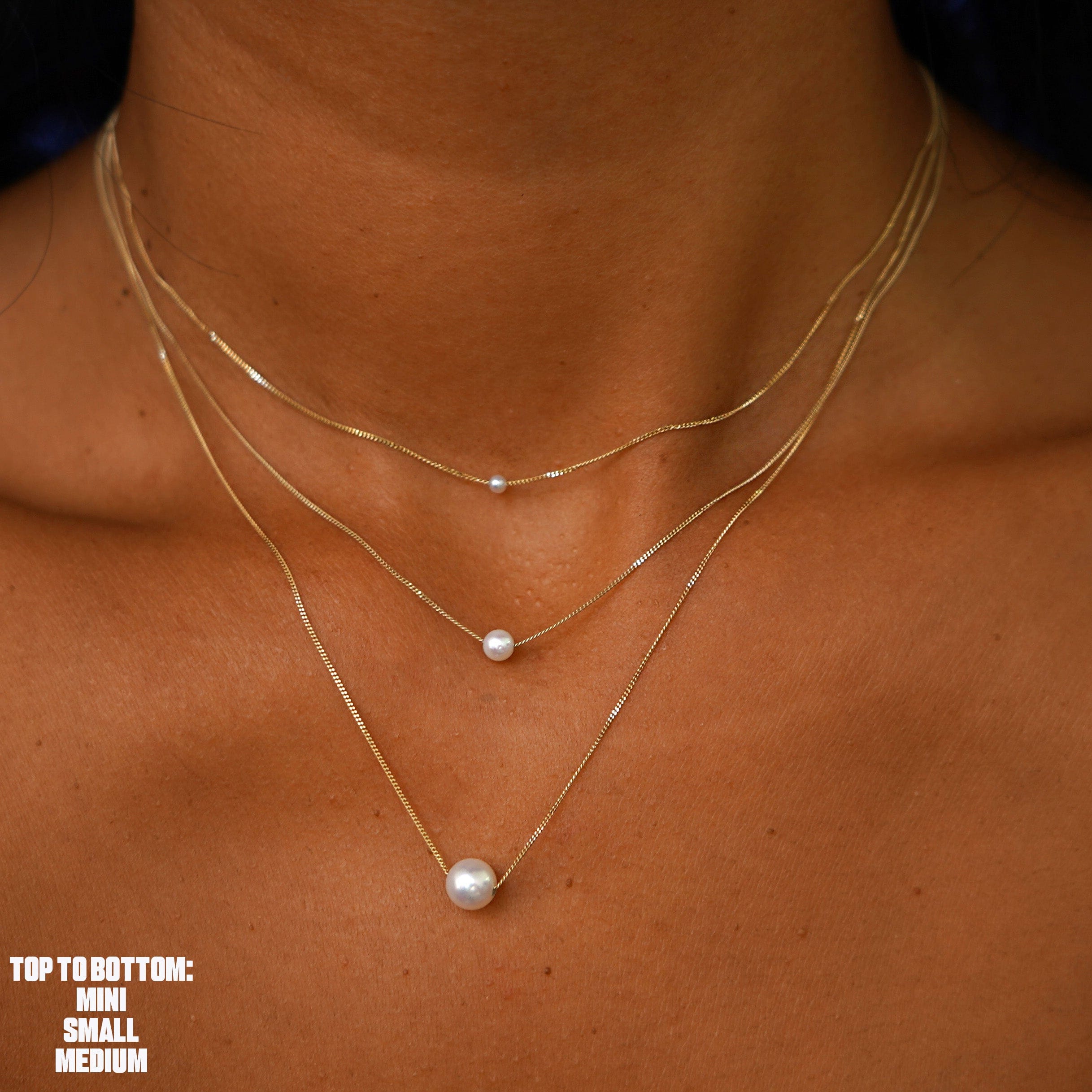 Automic Gold Studio Small Pearl Slide Necklace