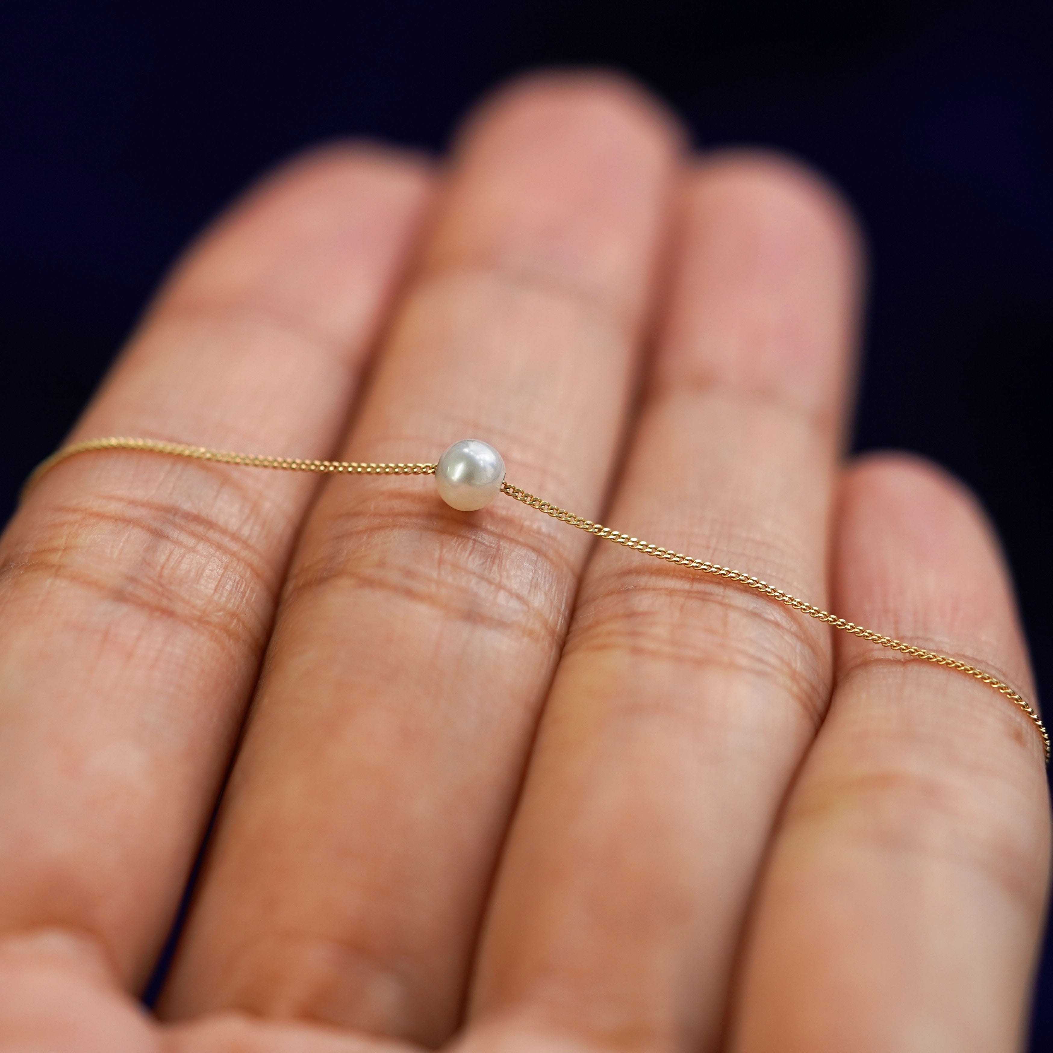 Automic Gold Studio Small Pearl Slide Necklace